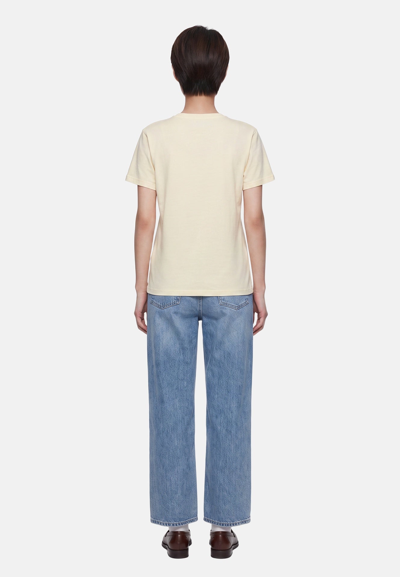 T-shirt in 84% Cotone 16% Elastan Giallo