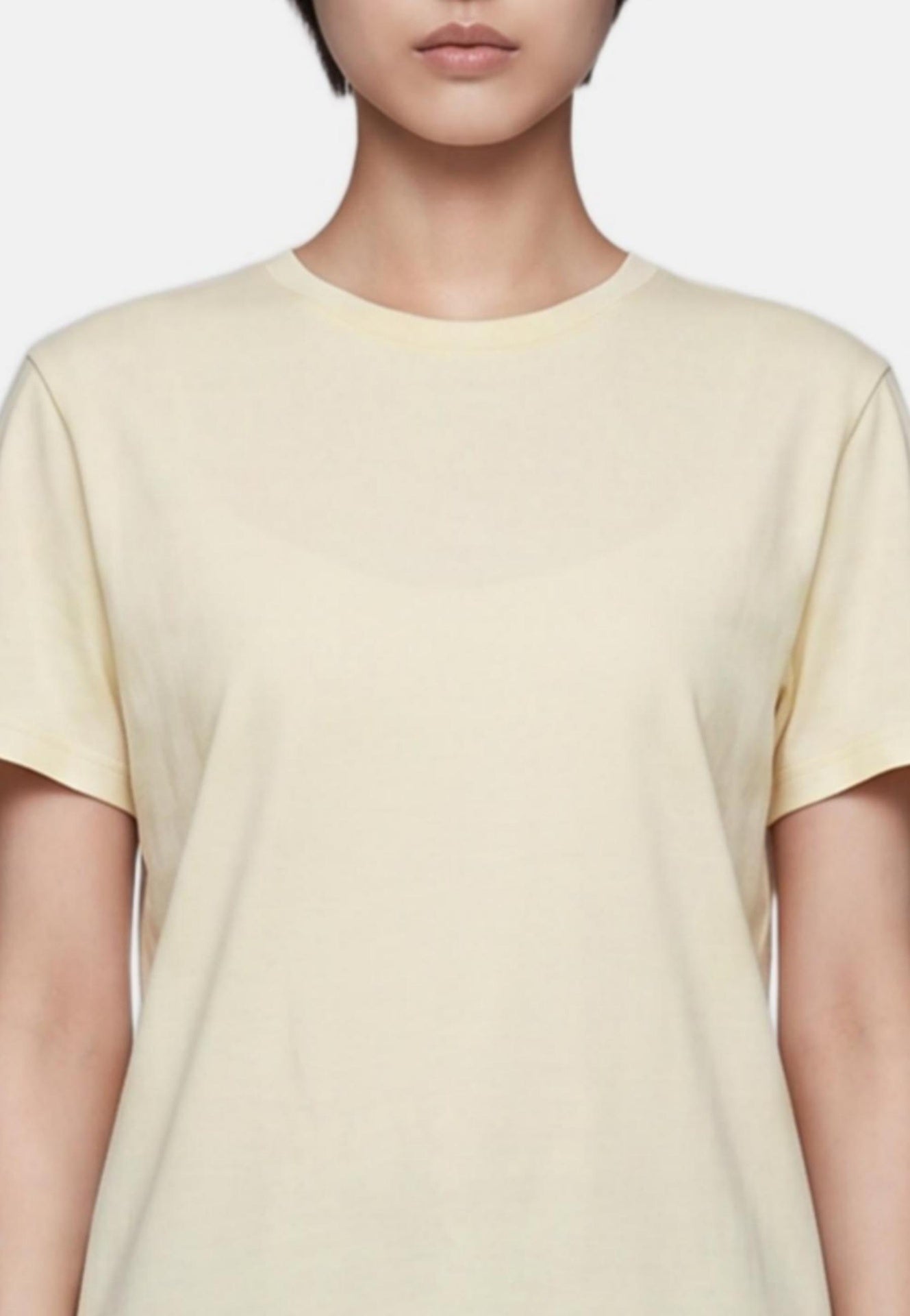T-shirt in 84% Cotone 16% Elastan Giallo