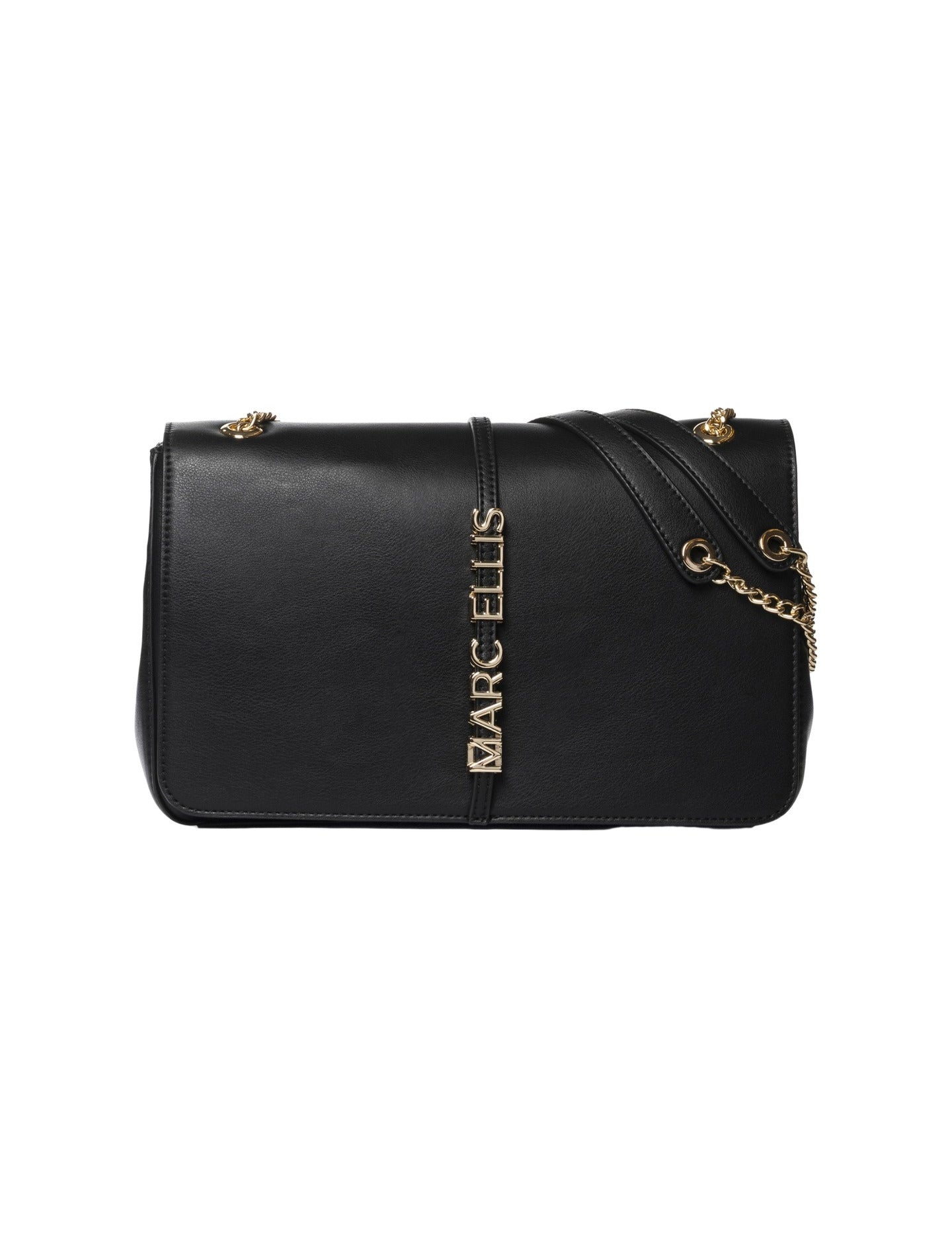 Borsa a Spalla in Pelle Vegana Nero