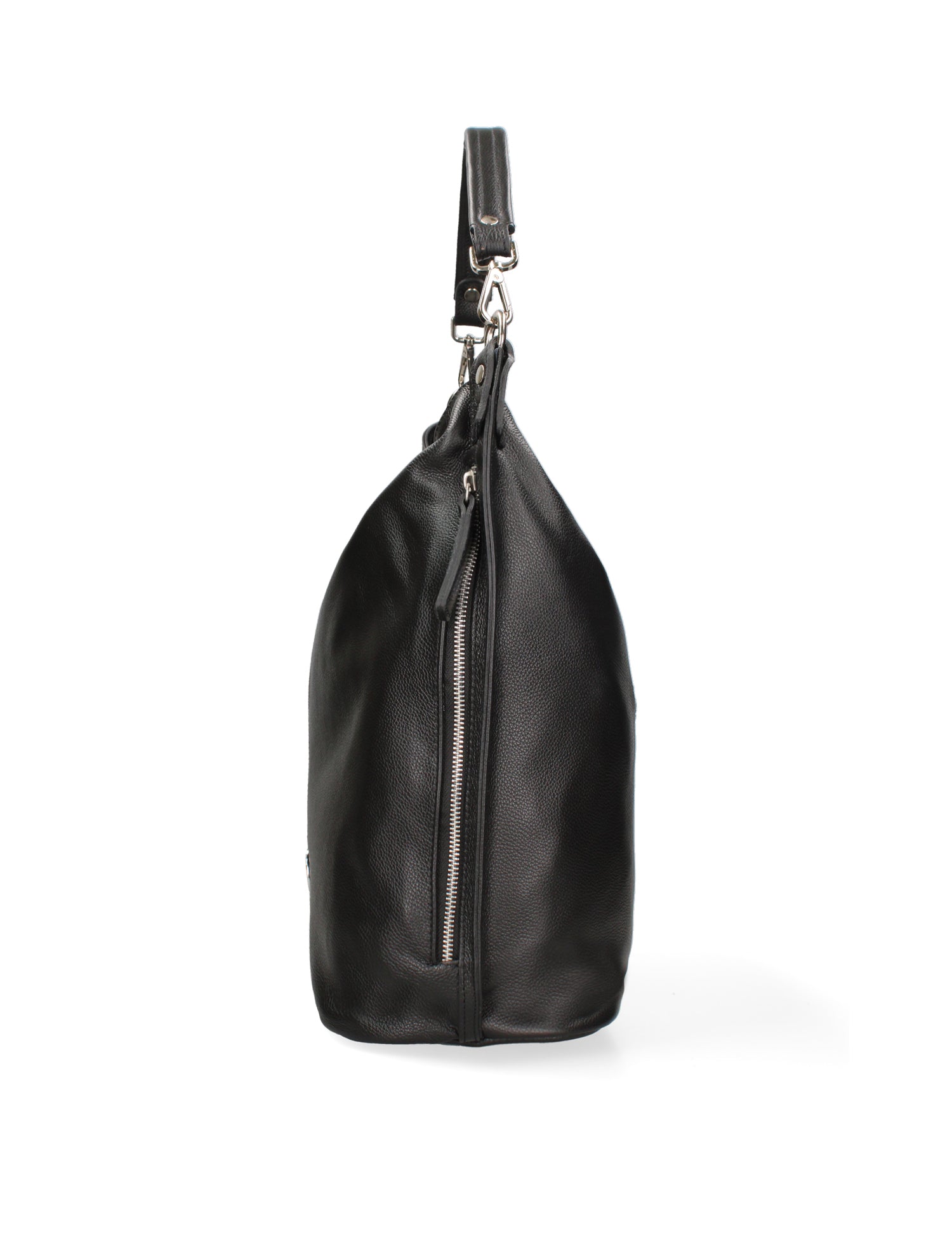 Borsa a Spalla in Vera Pelle Nero