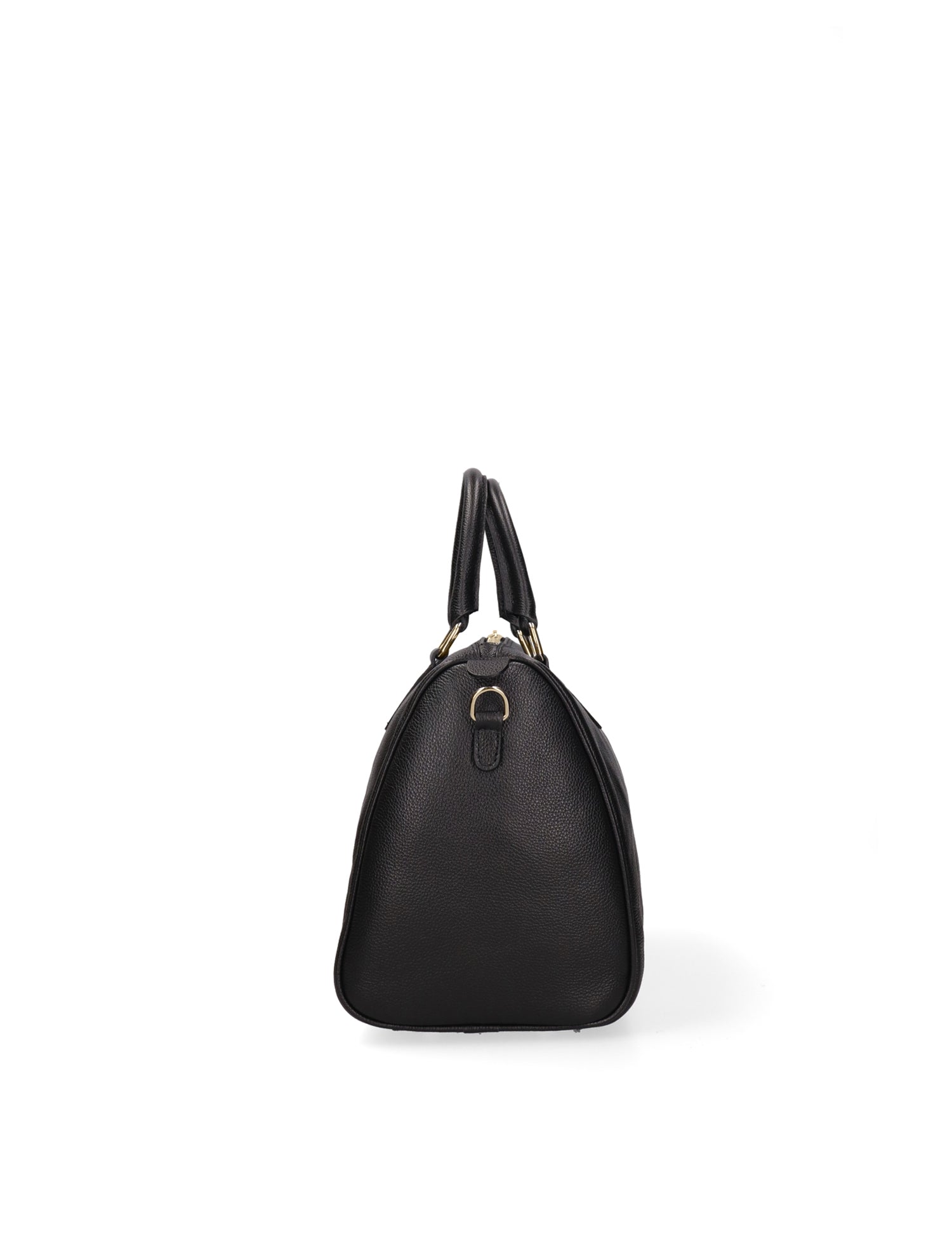 Borsa a Bauletto in Vera Pelle Nero