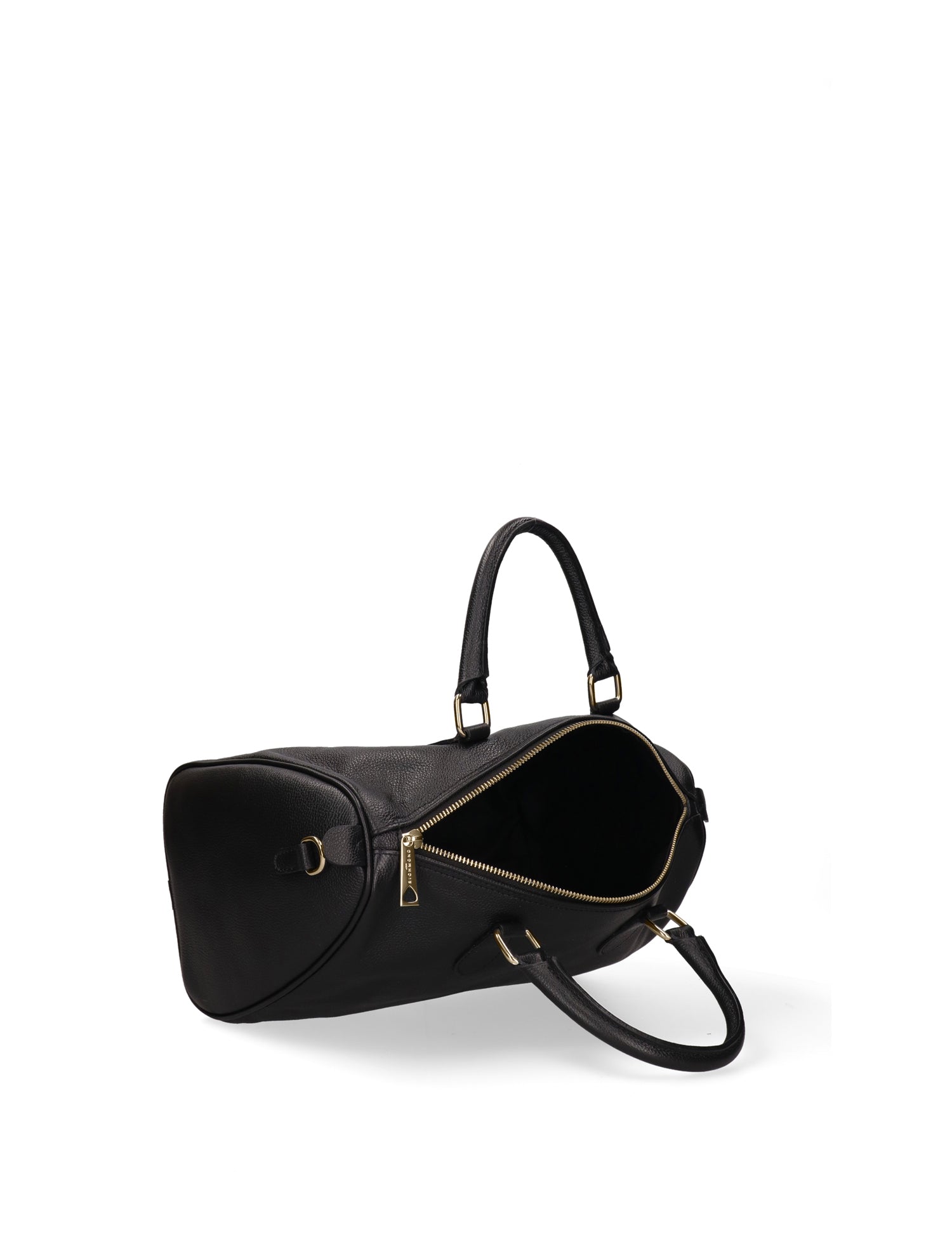 Borsa a Bauletto in Vera Pelle Nero