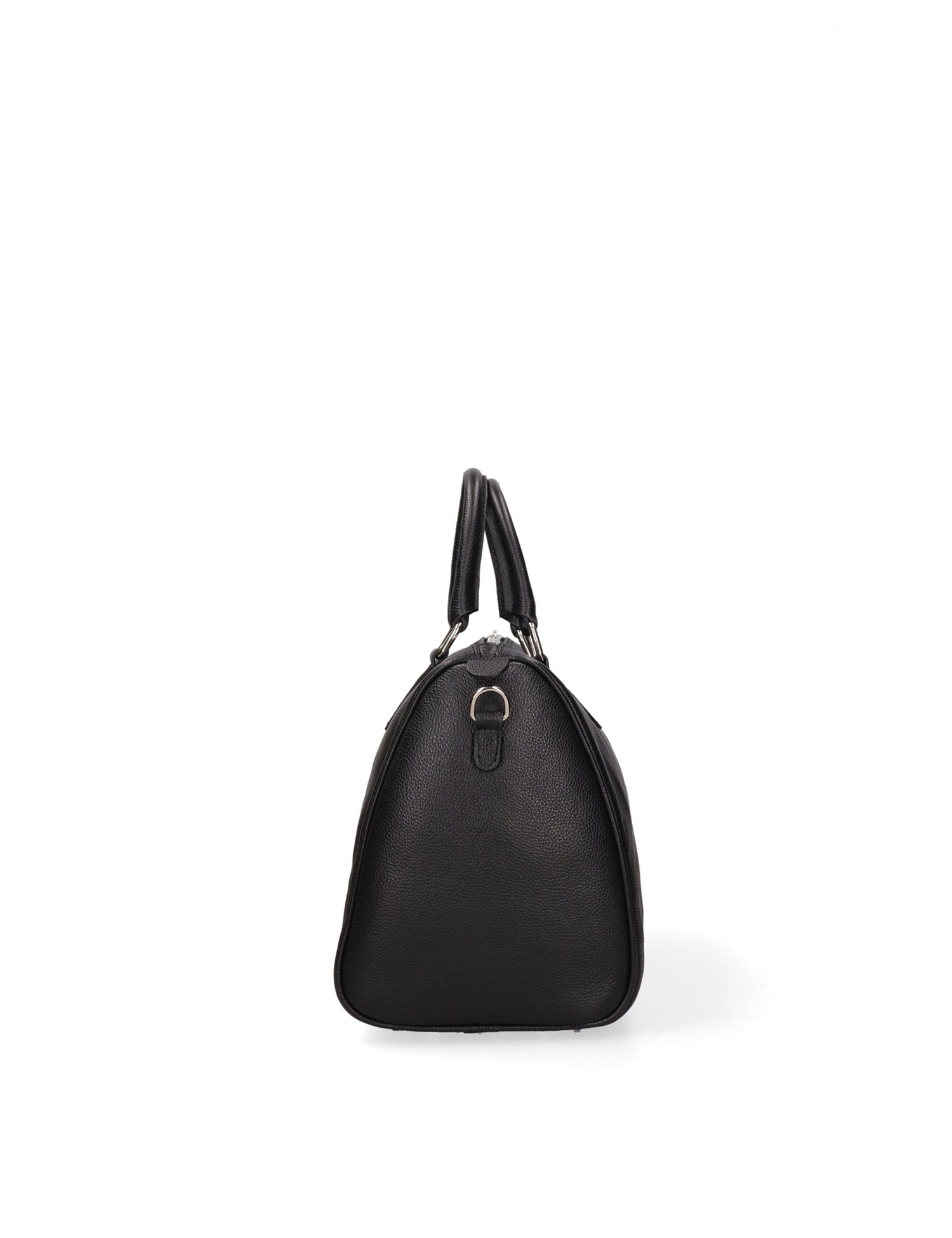 Borsa a Bauletto in Vera Pelle Nero