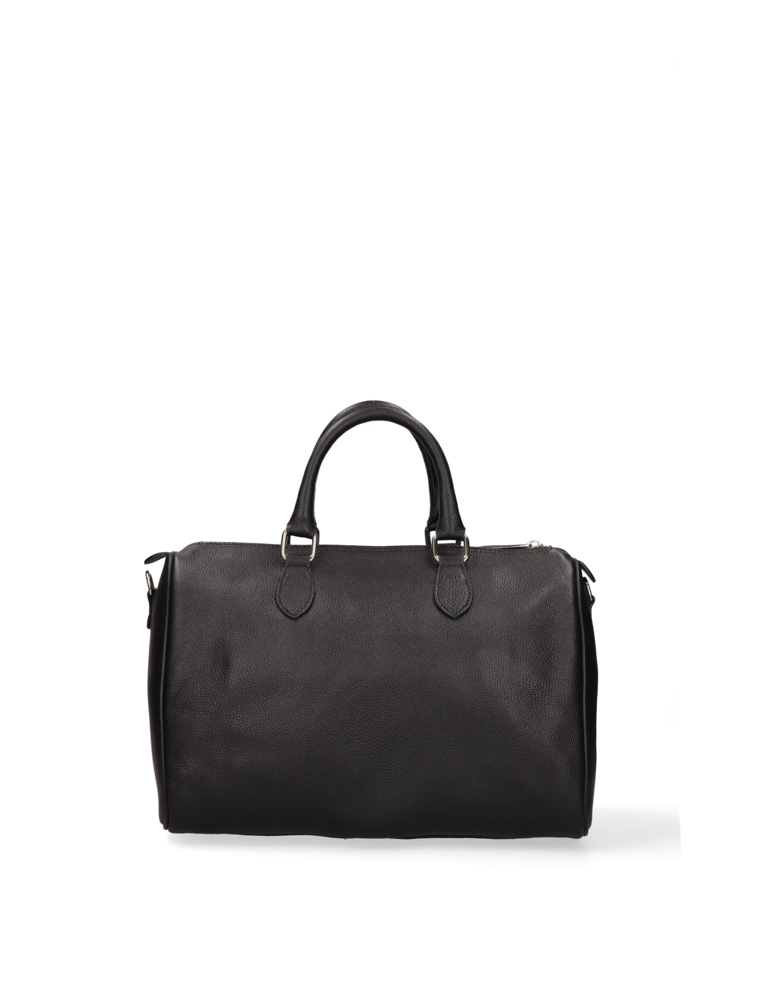 Borsa a Bauletto in Vera Pelle Nero
