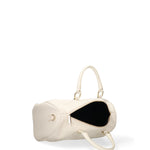 Borsa a Bauletto in Vera Pelle Bianco