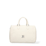 Borsa a Bauletto in Vera Pelle Bianco