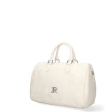 Borsa a Bauletto in Vera Pelle Bianco