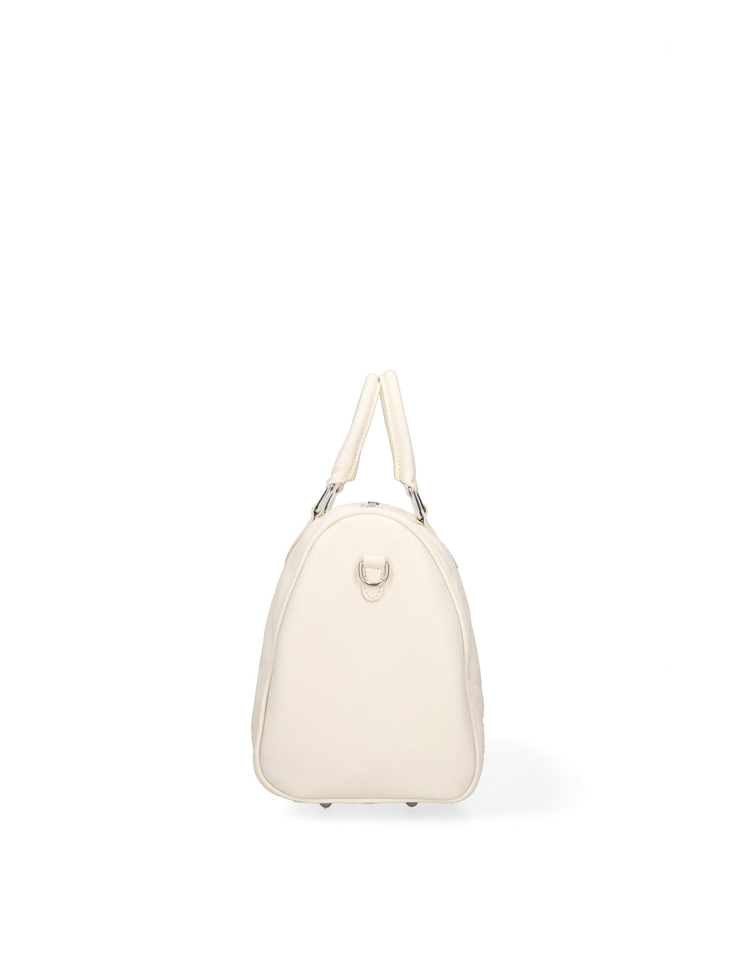 Borsa a Bauletto in Vera Pelle Bianco