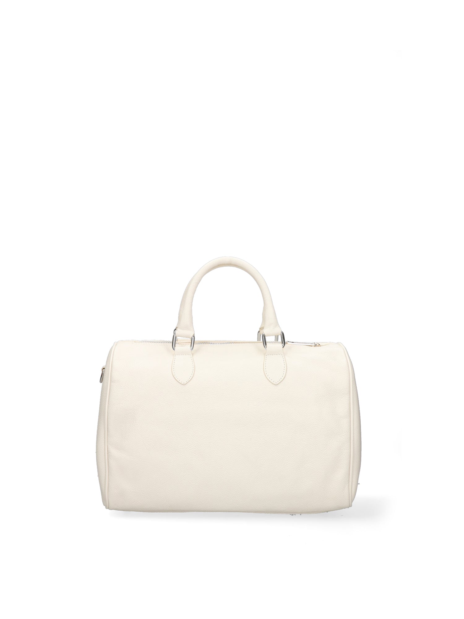 Borsa a Bauletto in Vera Pelle Bianco