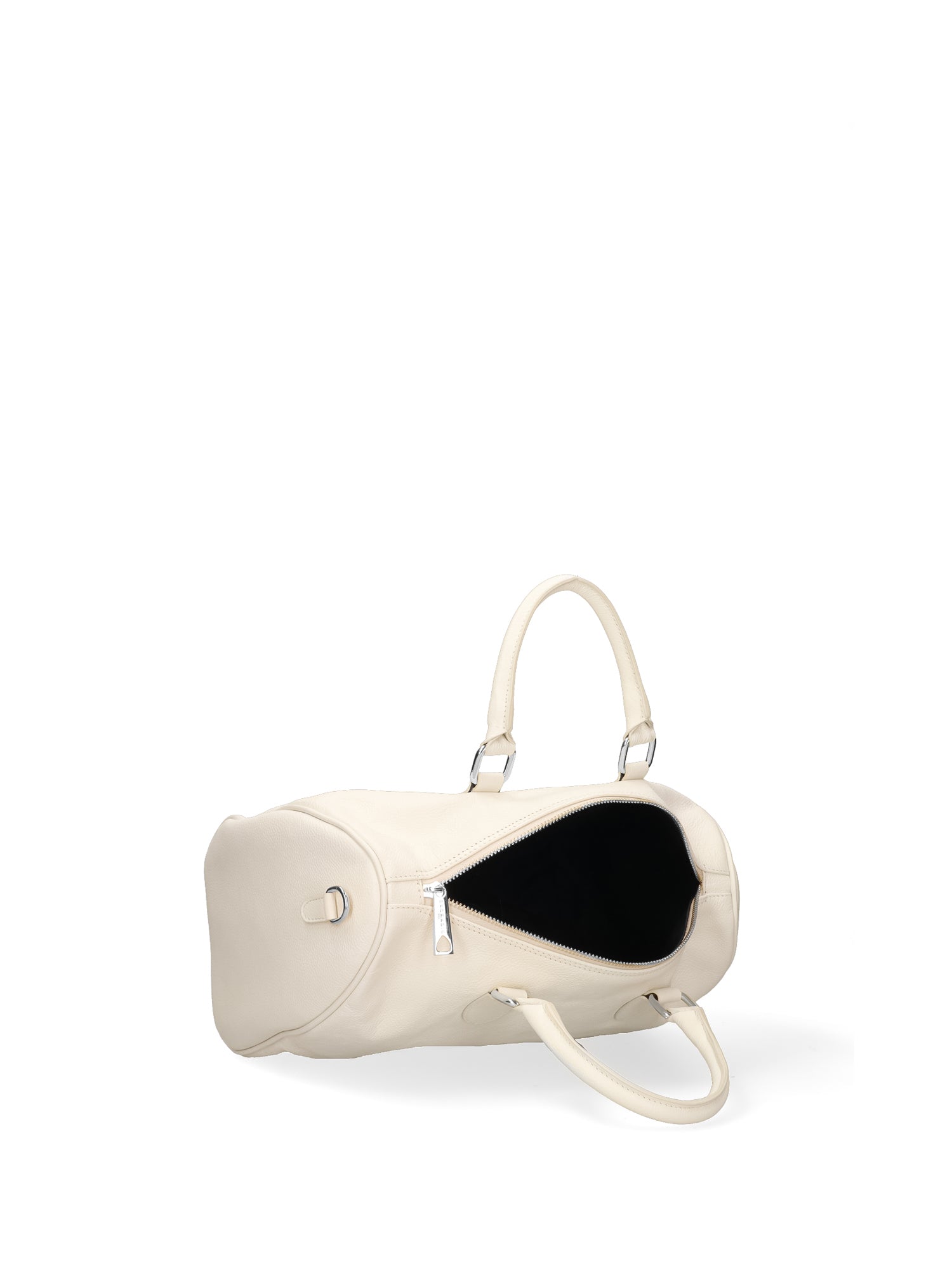 Borsa a Bauletto in Vera Pelle Bianco