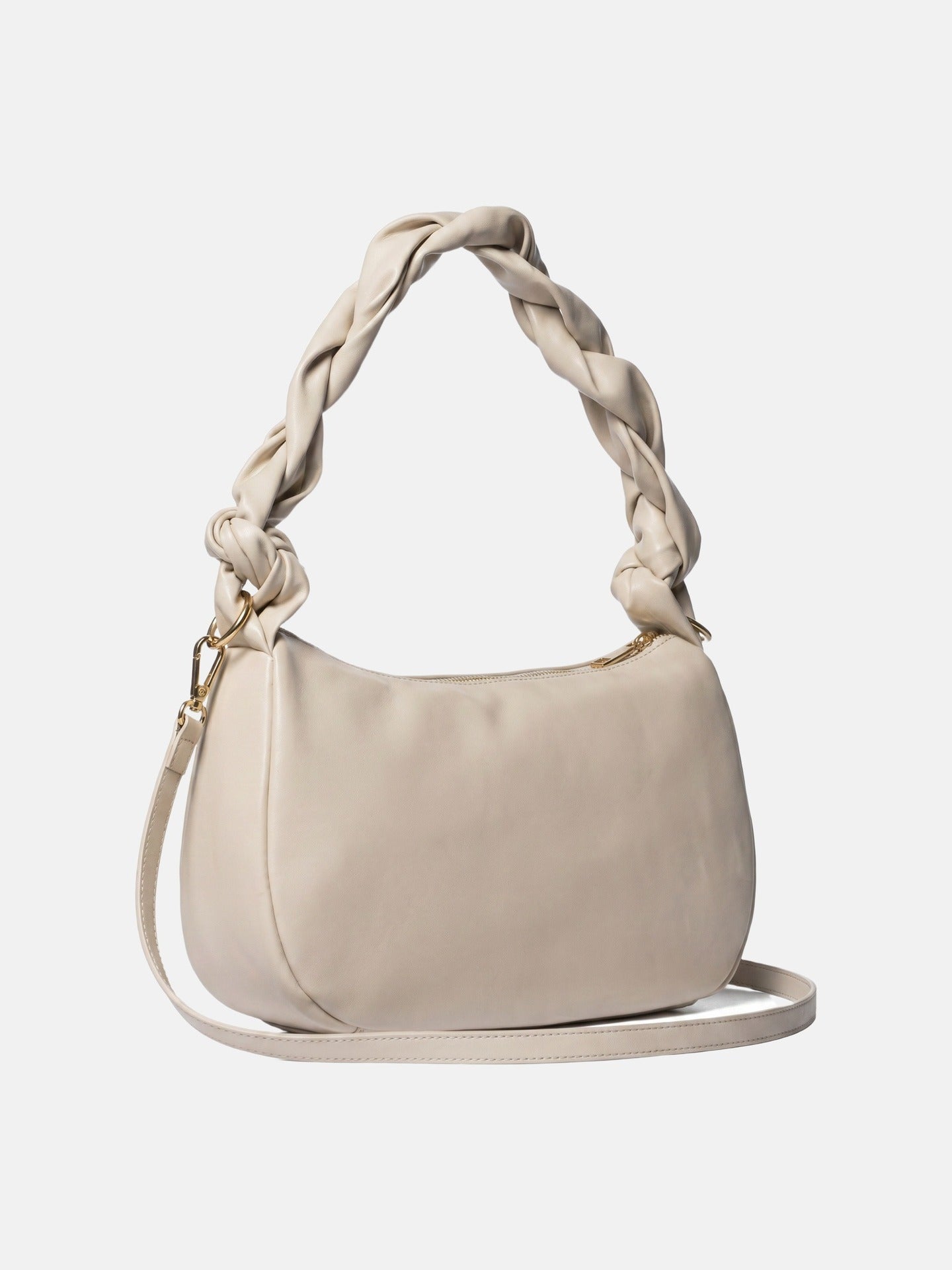Borsa a Spalla in Pelle Vegana Beige