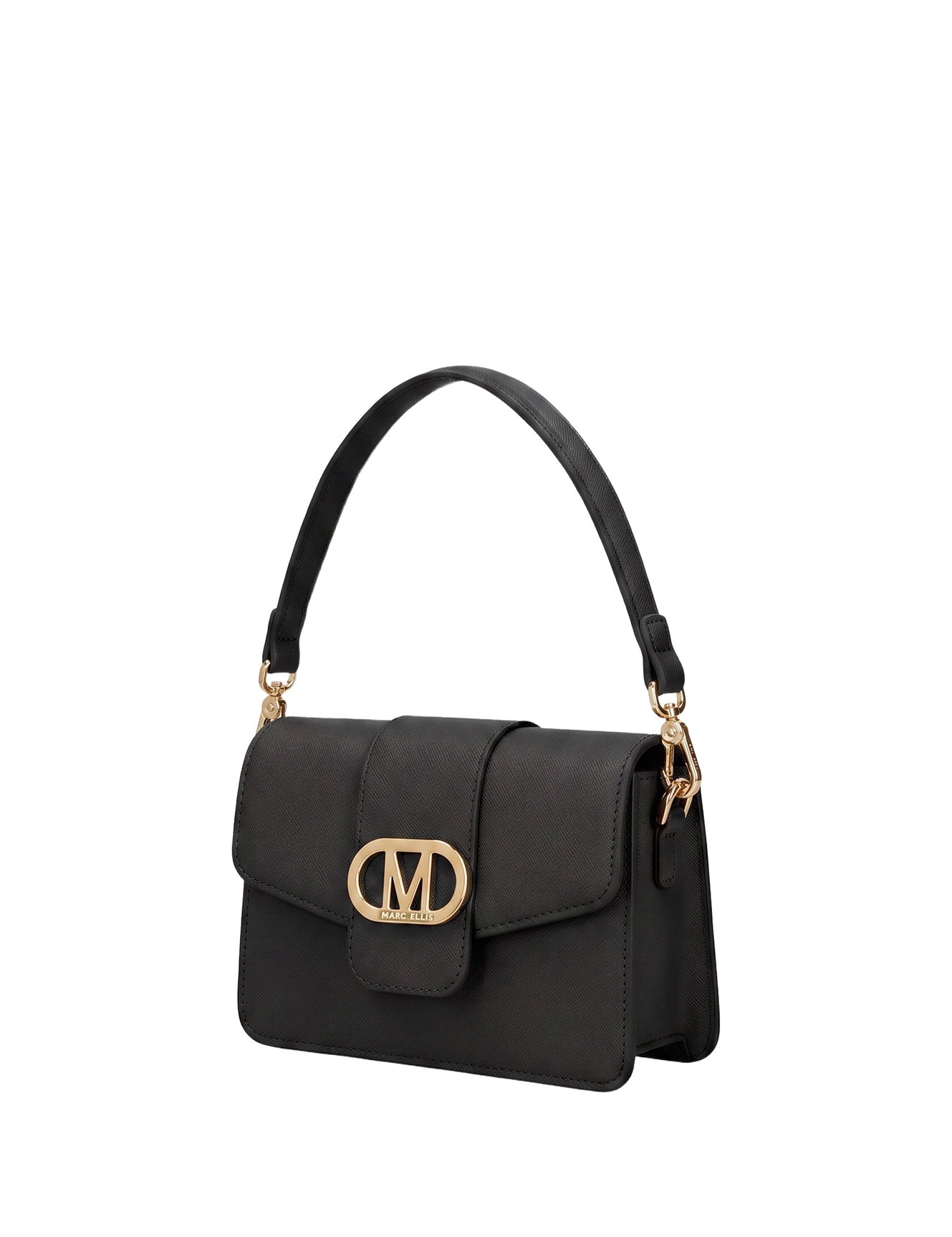 Borsa a Spalla in 100% Pu Vegan Leather Nero