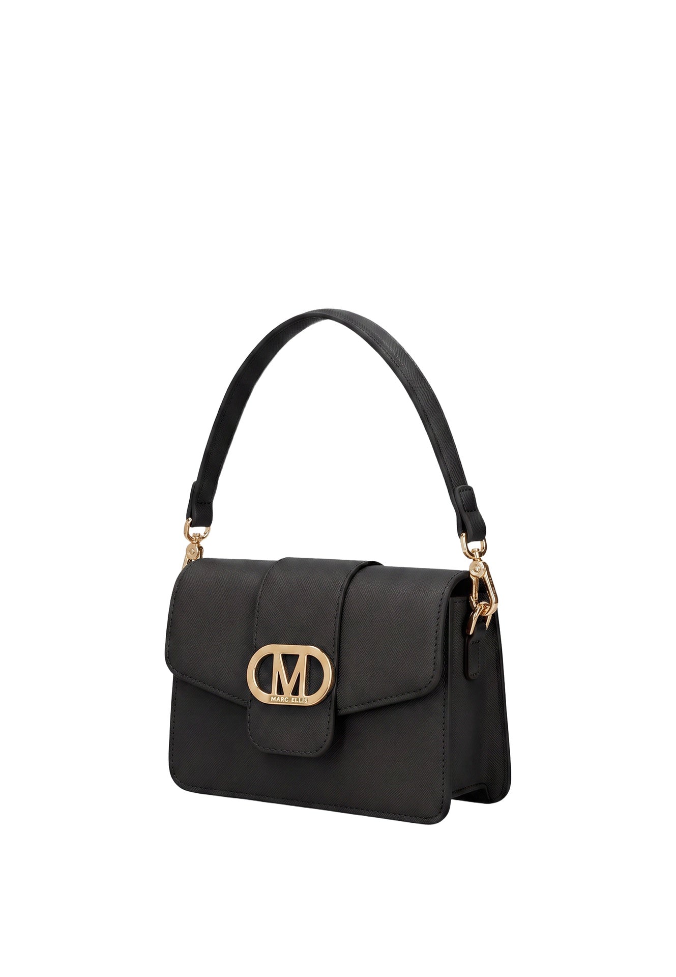 Borsa a Spalla in 100% Pu Vegan Leather Nero
