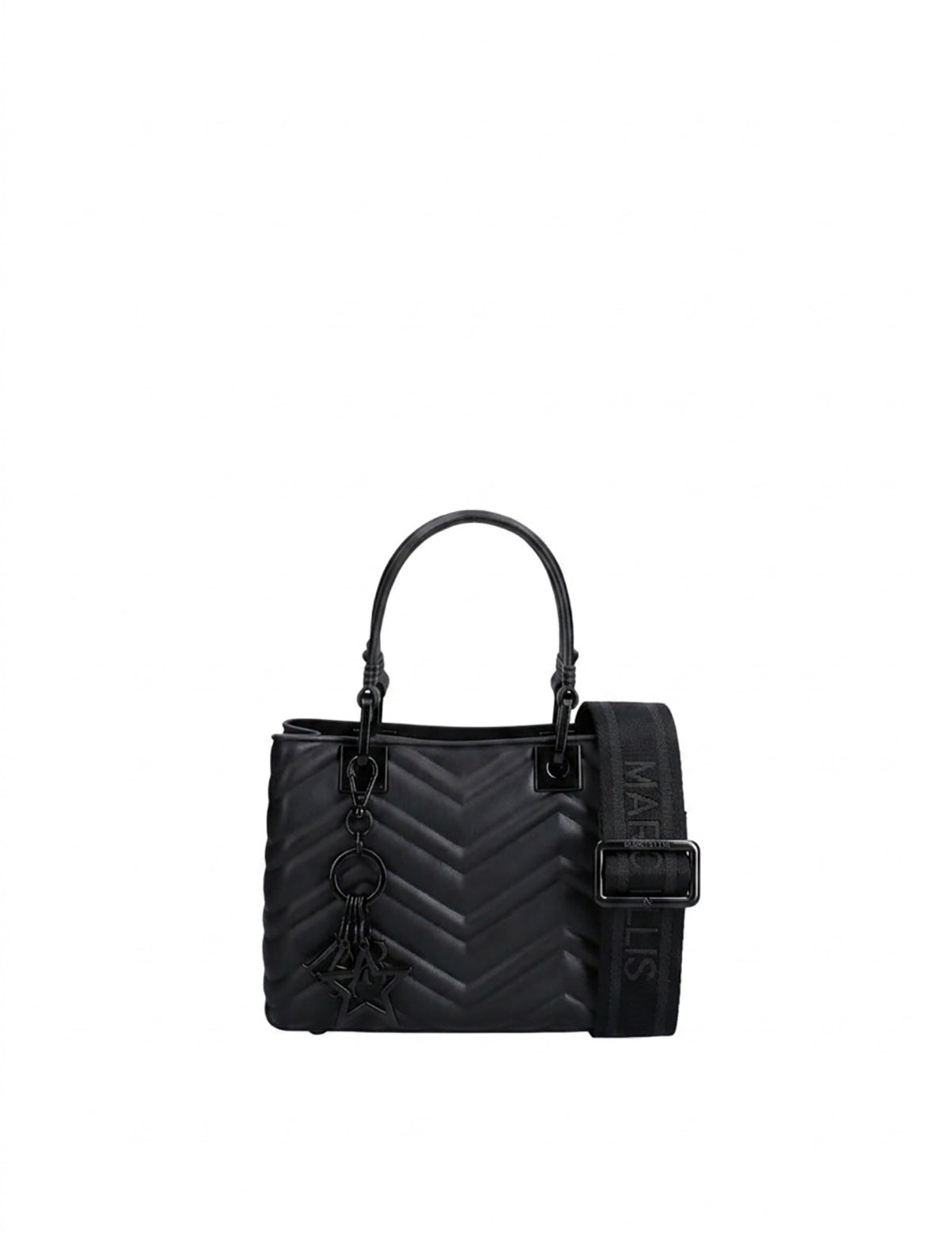 Borsa a Mano in 100% Pu Vegan Leather Nero
