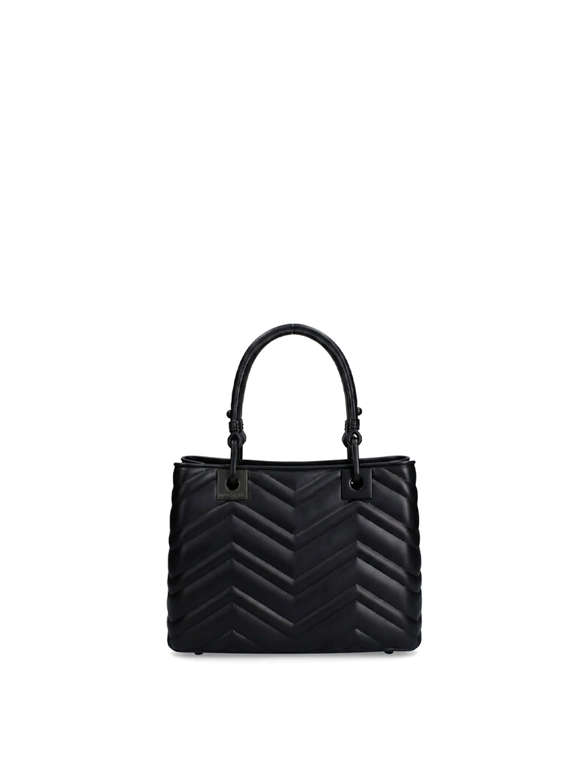 Borsa a Mano in 100% Pu Vegan Leather Nero