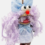 Portachiavi in Mixed Polyester + Wooden Beads + Alloy Viola