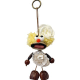 Portachiavi in Mixed Polyester + Wooden Beads + Alloy Beige