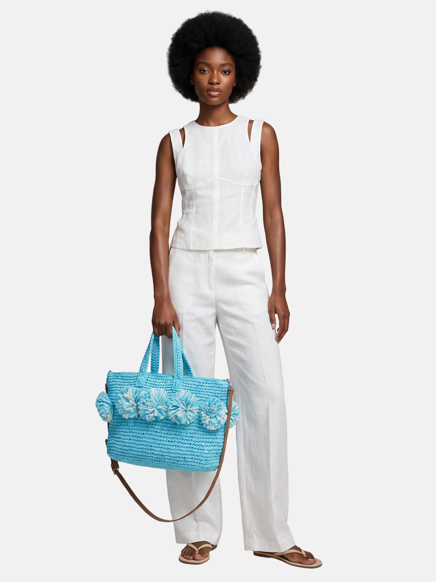 Borsa a Mano in Carta Blu