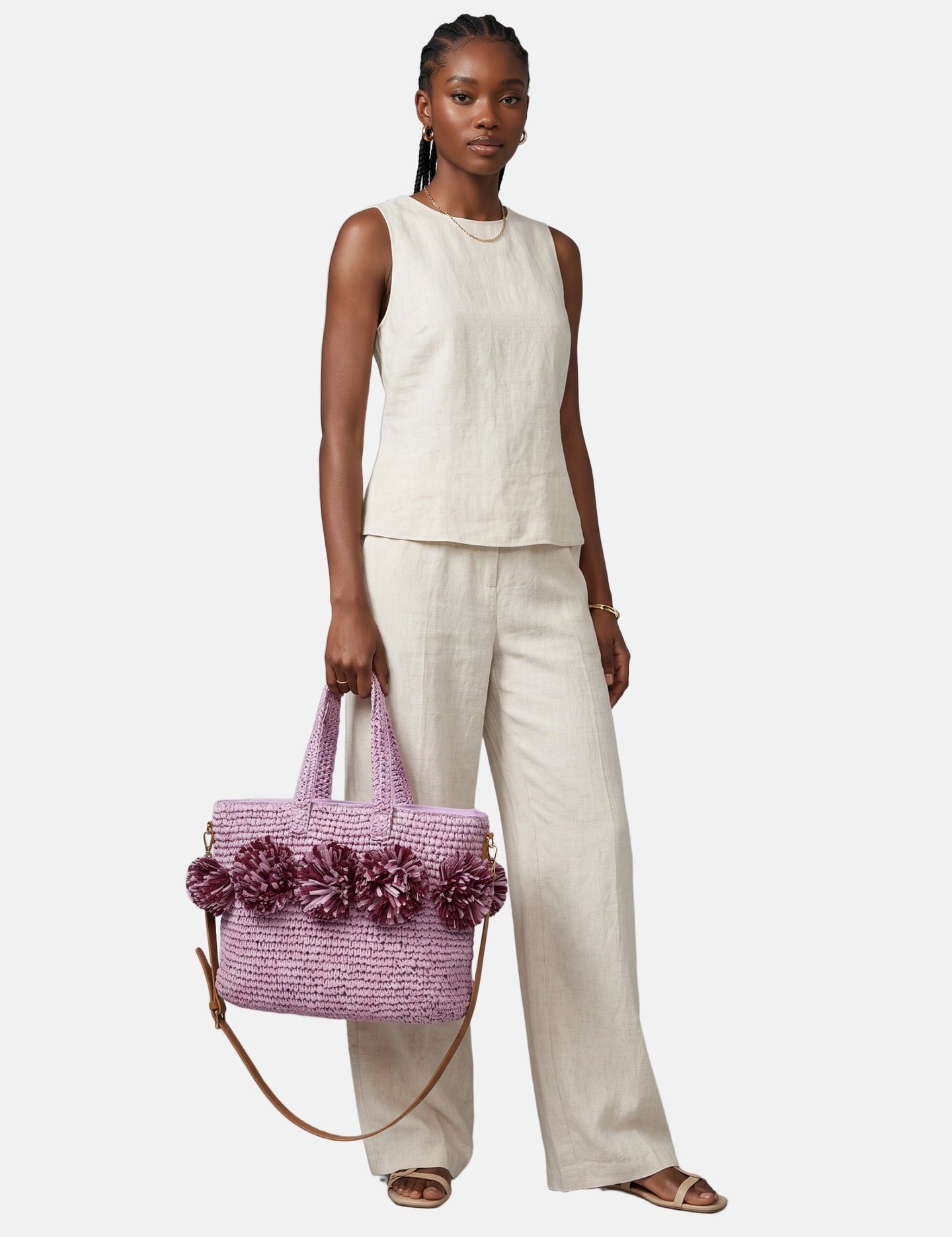 Borsa a Mano in Carta Viola