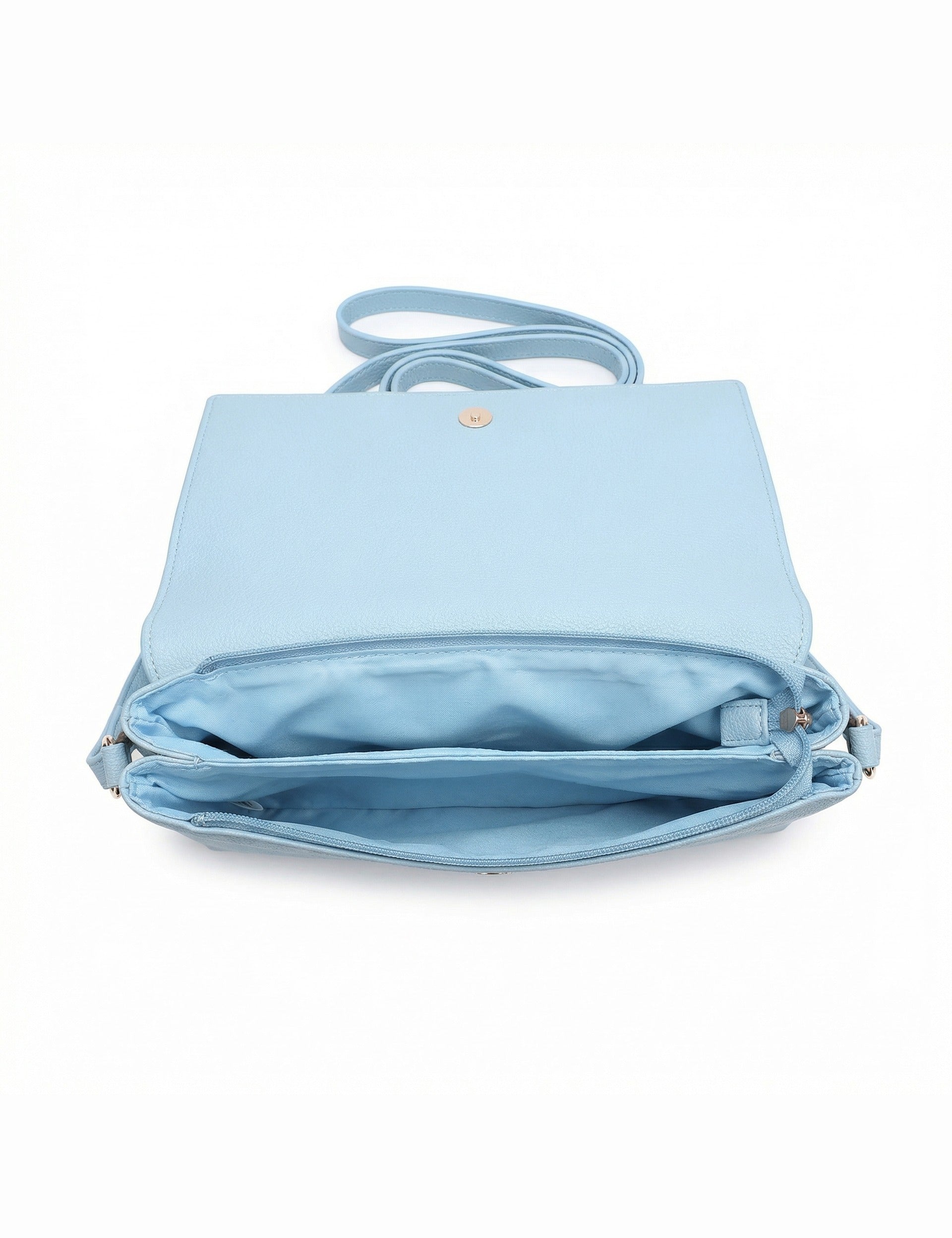 Borsa a Tracolla in Polyurethane Blu