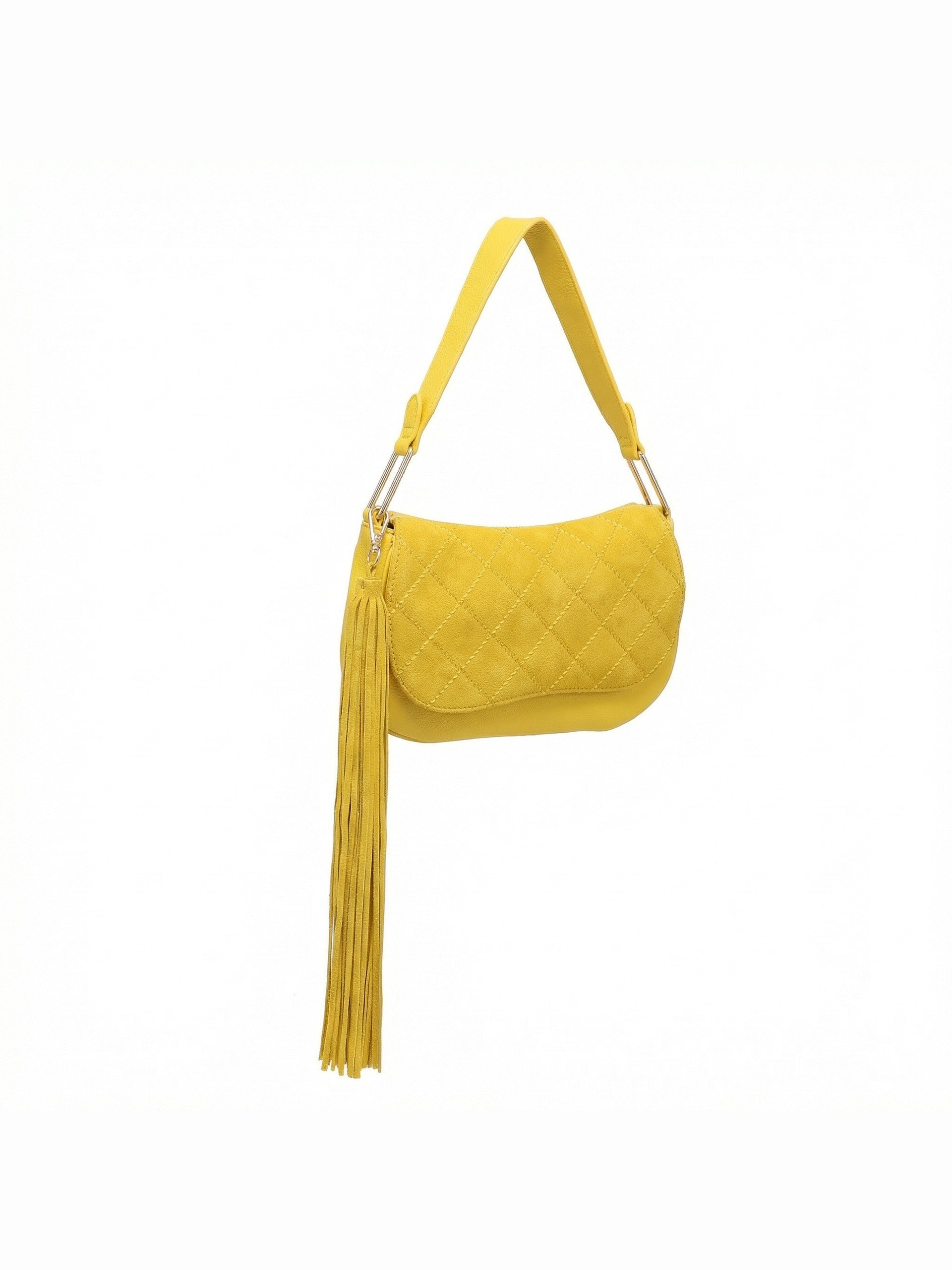 Borsa a Tracolla in Polyurethane Giallo