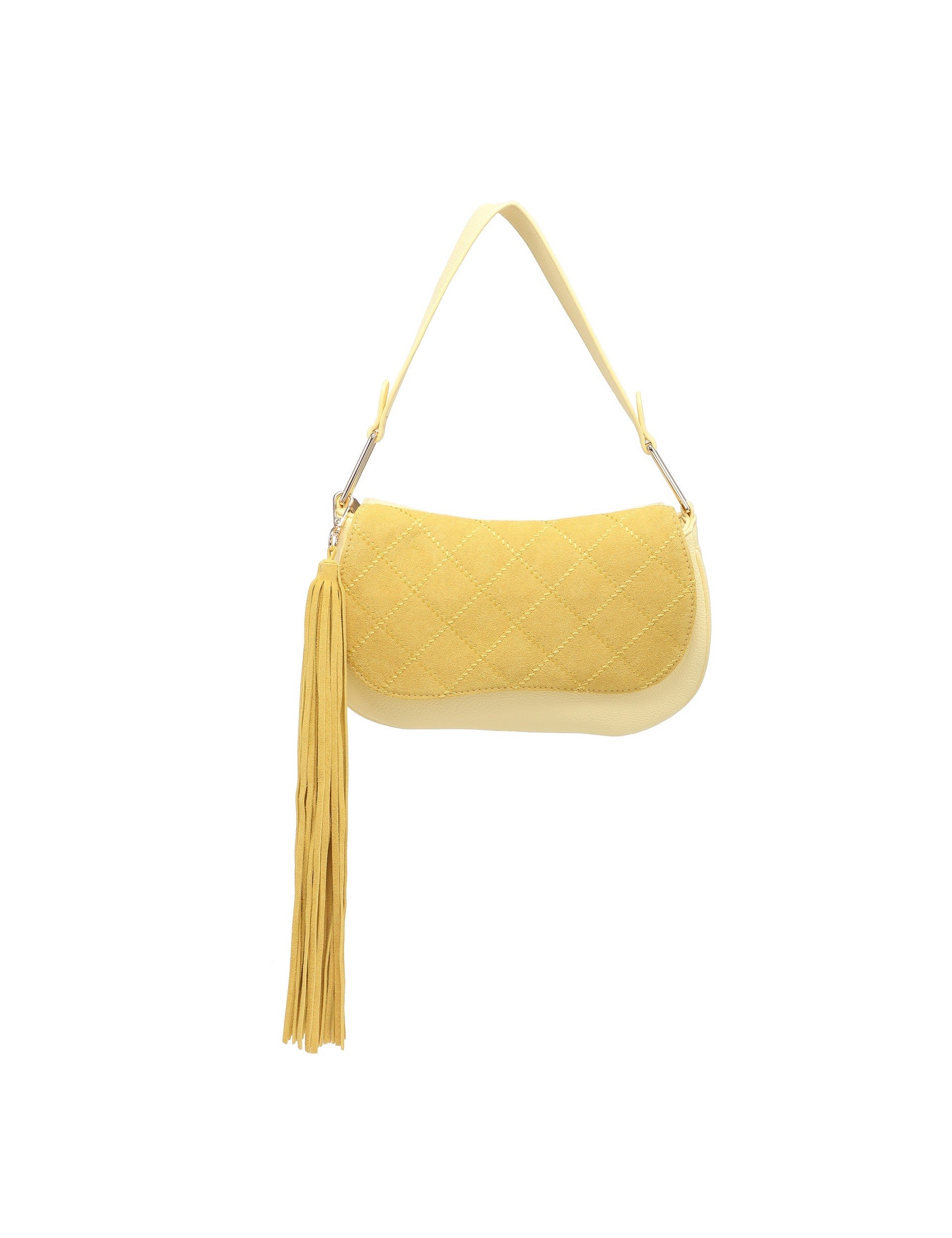 Borsa a Tracolla in Polyurethane Giallo