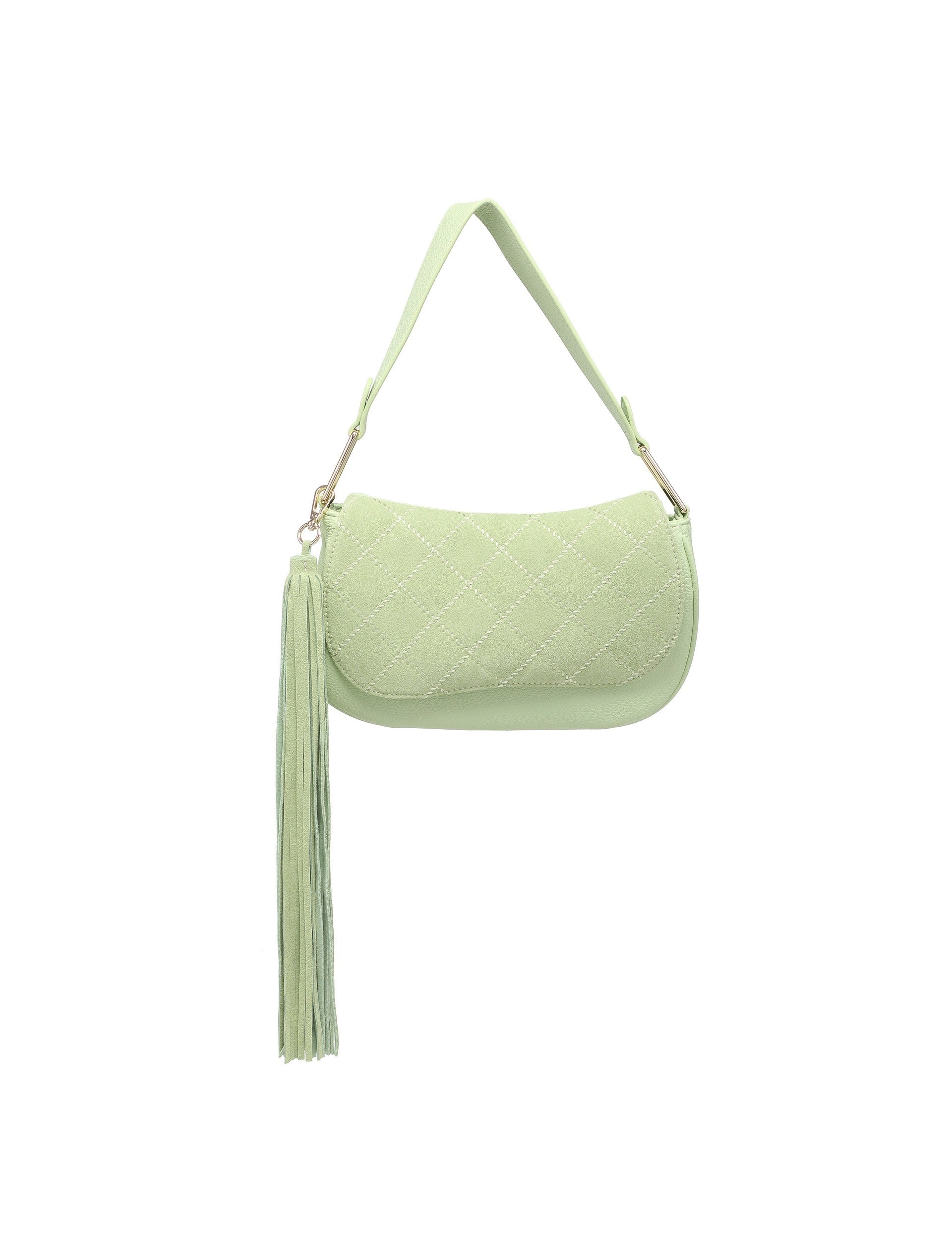 Borsa a Tracolla in Polyurethane Verde