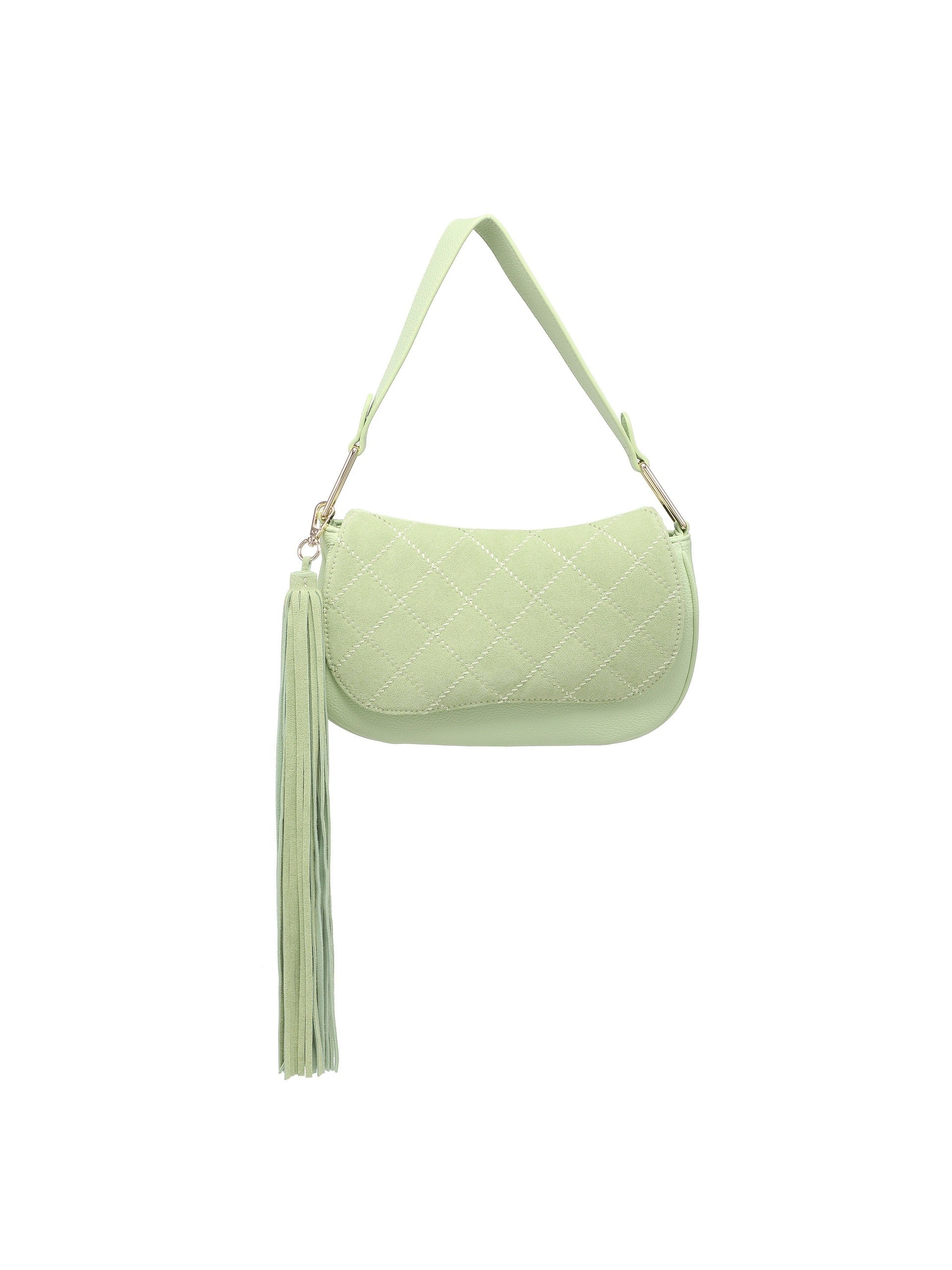 Borsa a Tracolla in Polyurethane Verde