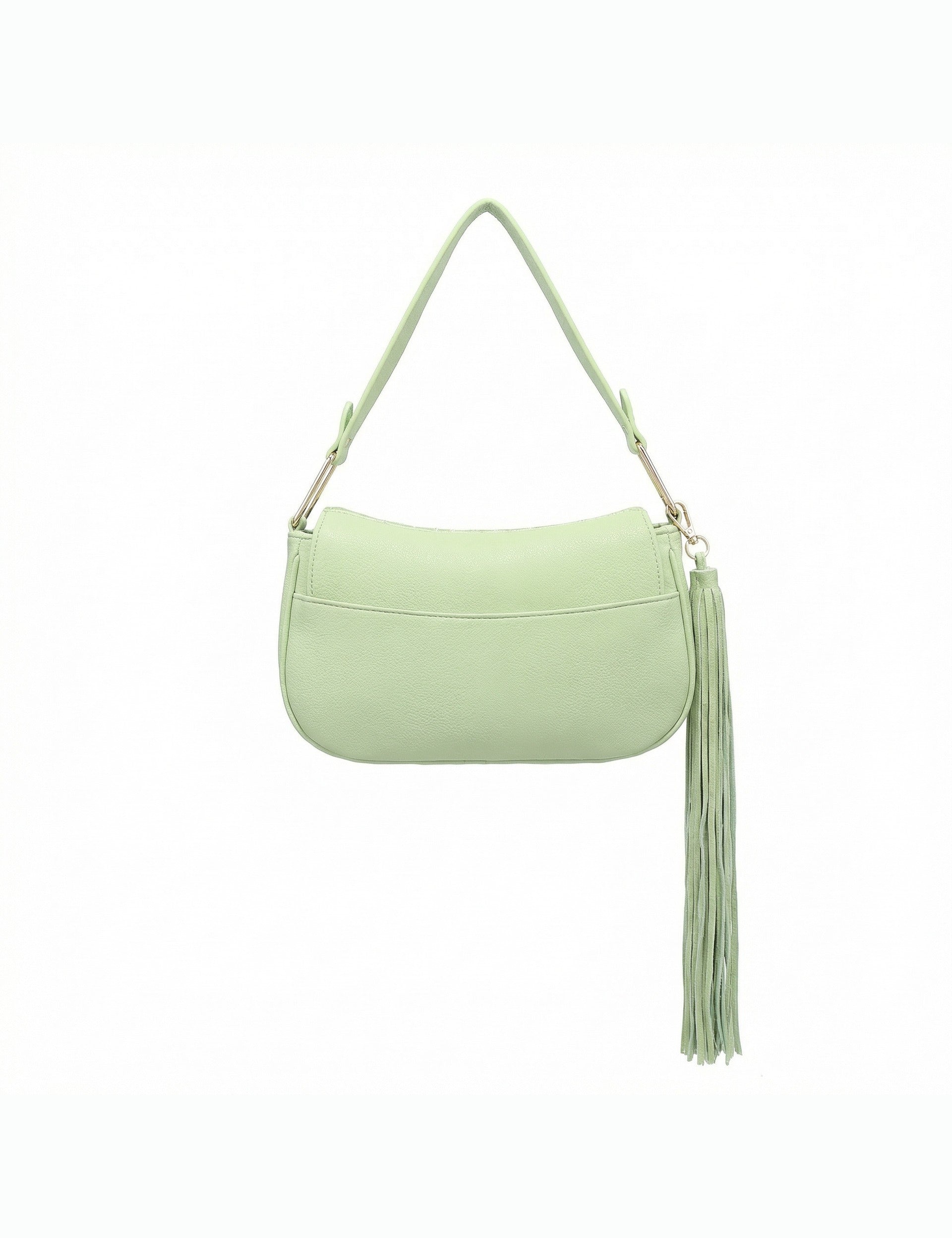 Borsa a Tracolla in Polyurethane Verde