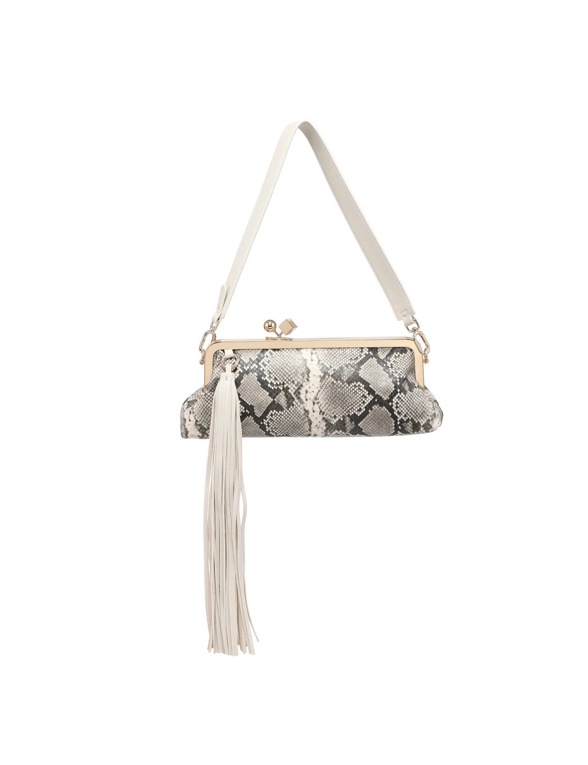 Borsa a Spalla in Pelle Vegana Bianco