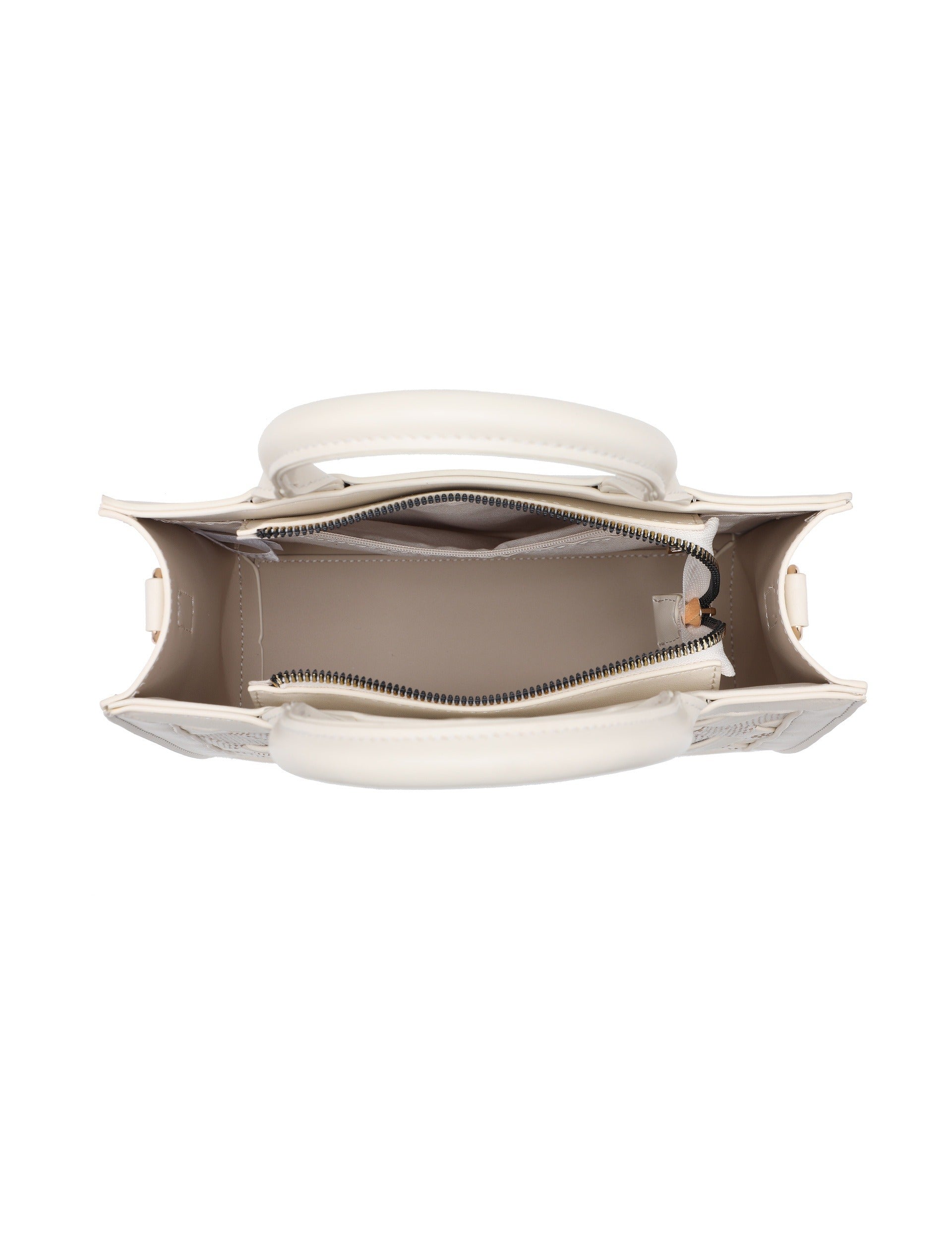 Borsa a Mano in Pelle Vegana Beige