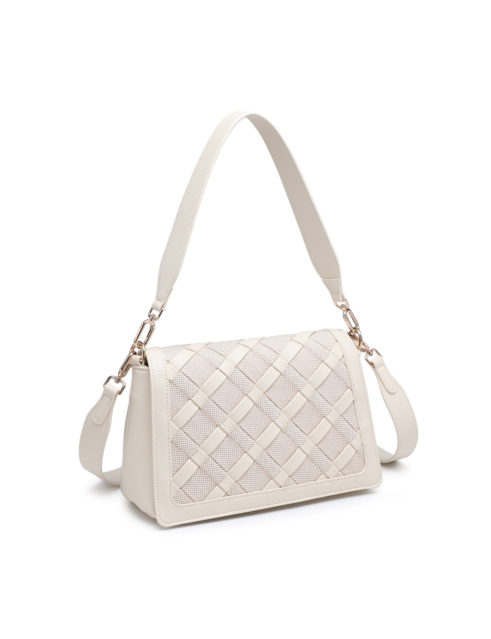 Borsa a Spalla in Pelle Vegana Beige