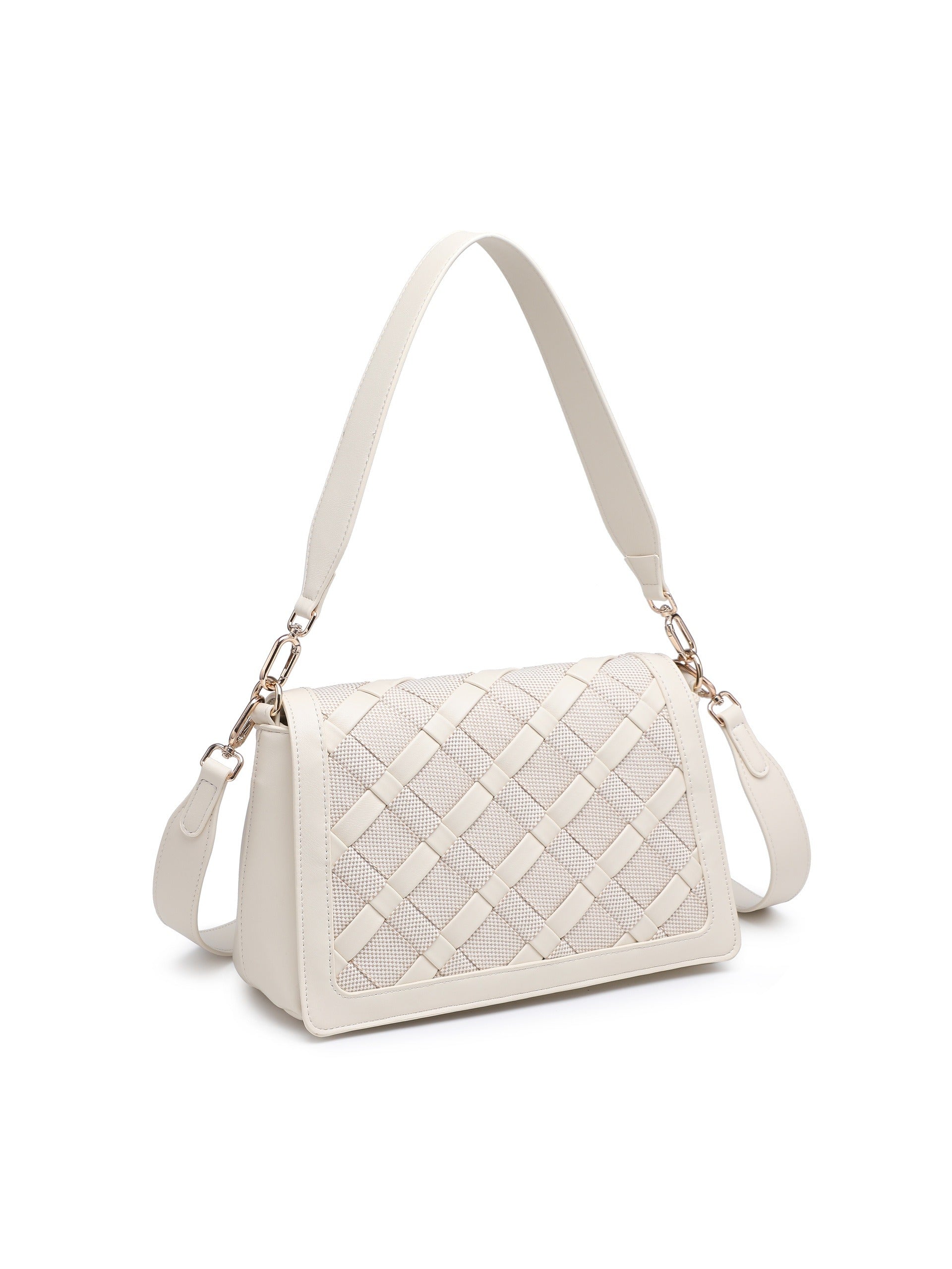Borsa a Spalla in Pelle Vegana Beige