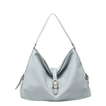 Borsa a Mano in Pelle Vegana Blu