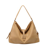 Borsa a Mano in Pelle Vegana Marrone