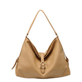 Borsa a Mano in Pelle Vegana Marrone
