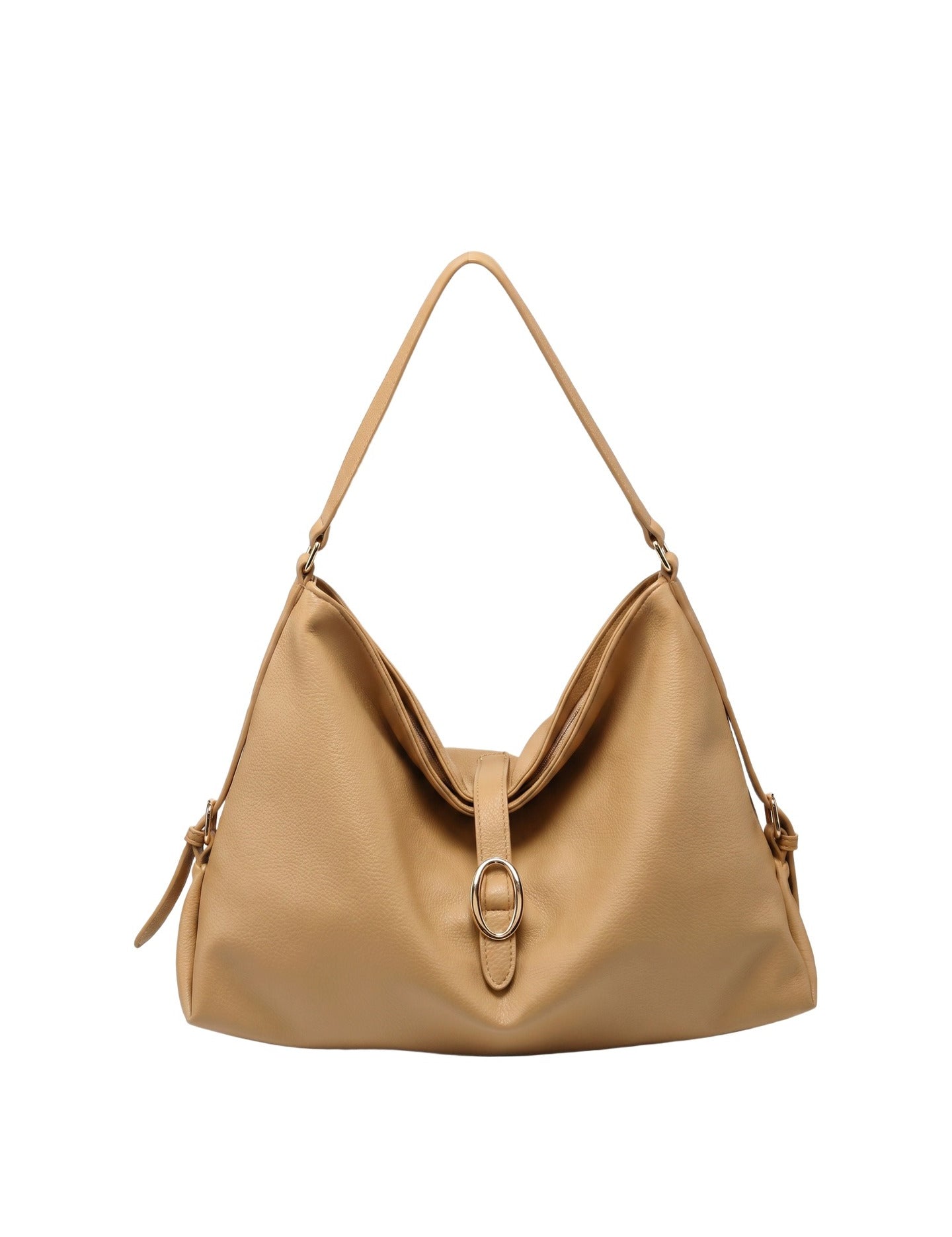 Borsa a Mano in Pelle Vegana Marrone