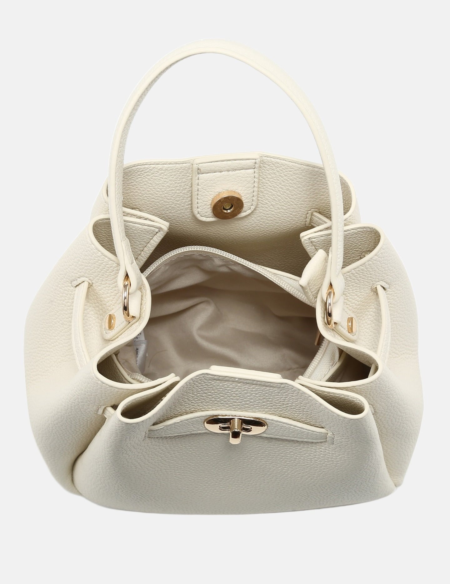 Borsa a Mano in Pelle Vegana Beige