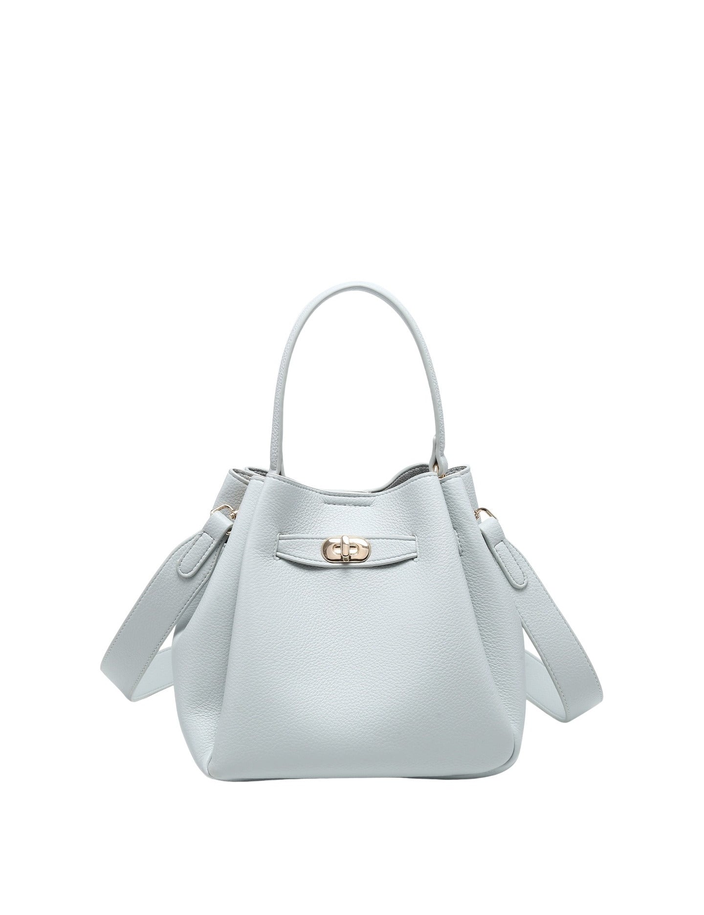 Borsa a Mano in Pelle Vegana Blu