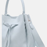 Borsa a Mano in Pelle Vegana Blu