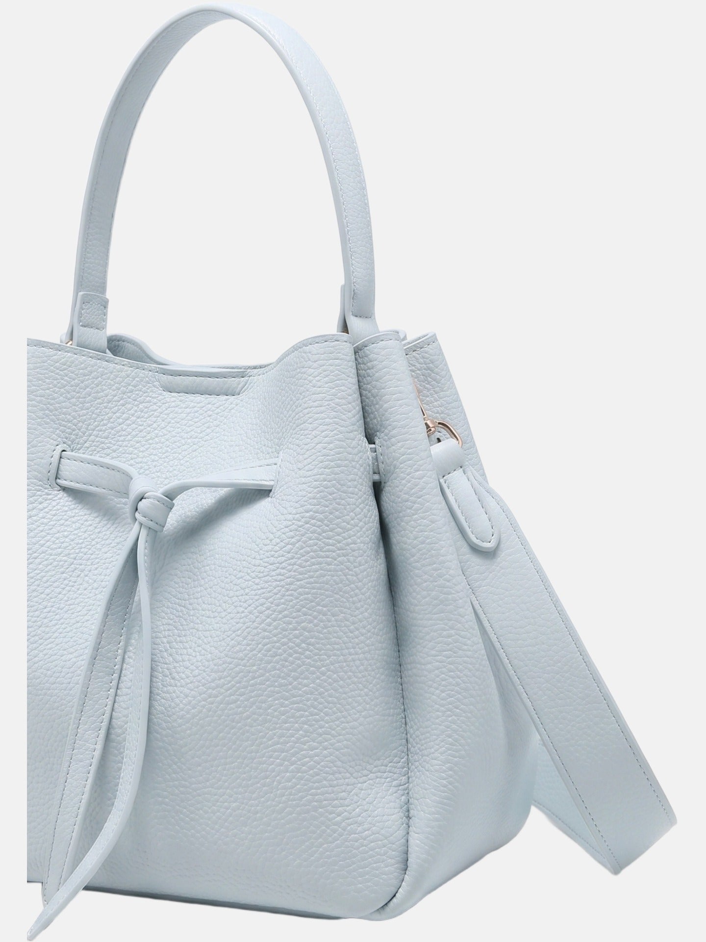 Borsa a Mano in Pelle Vegana Blu