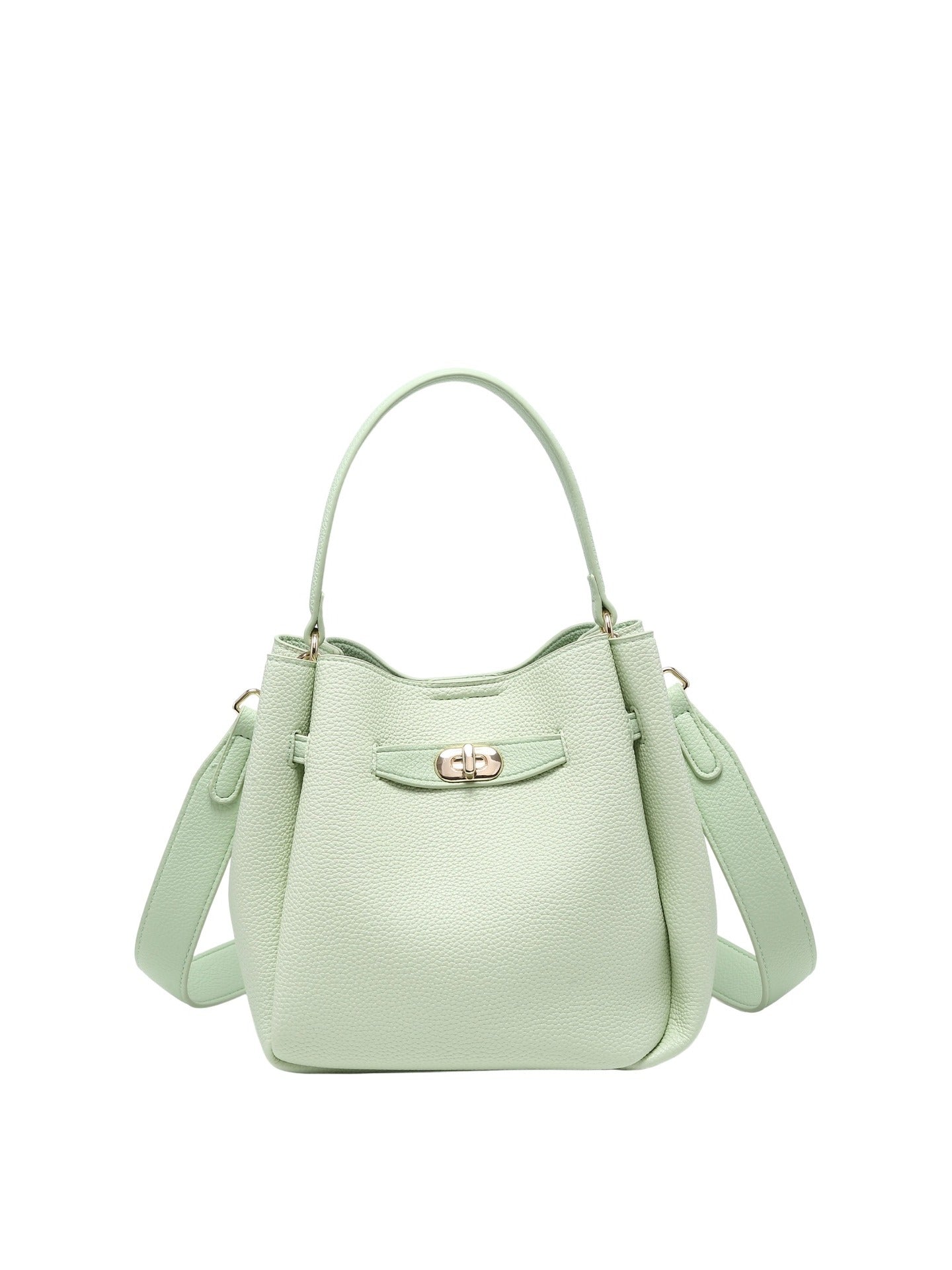 Borsa a Mano in Pelle Vegana Verde