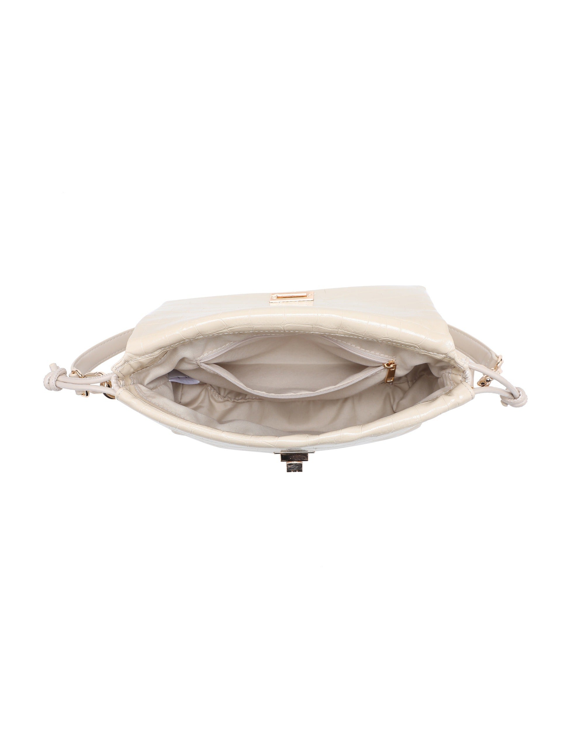 Borsa a Spalla in Pelle Vegana Beige