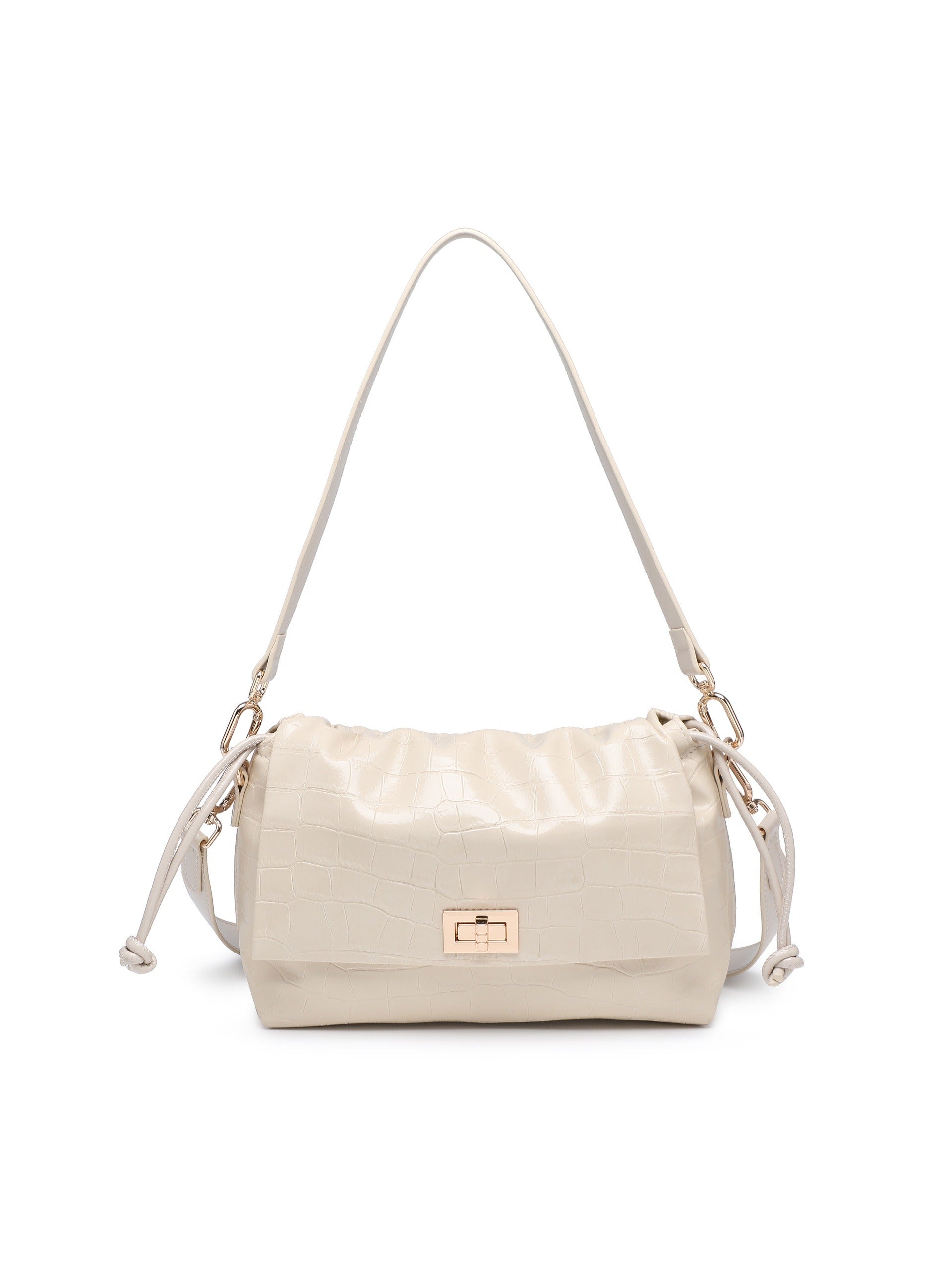 Borsa a Spalla in Pelle Vegana Beige