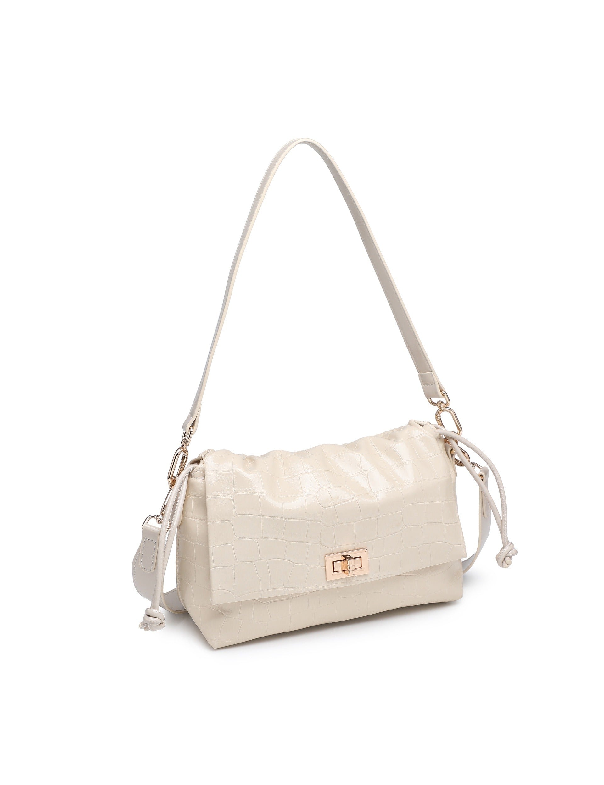 Borsa a Spalla in Pelle Vegana Beige
