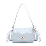 Borsa a Spalla in Pelle Vegana Blu
