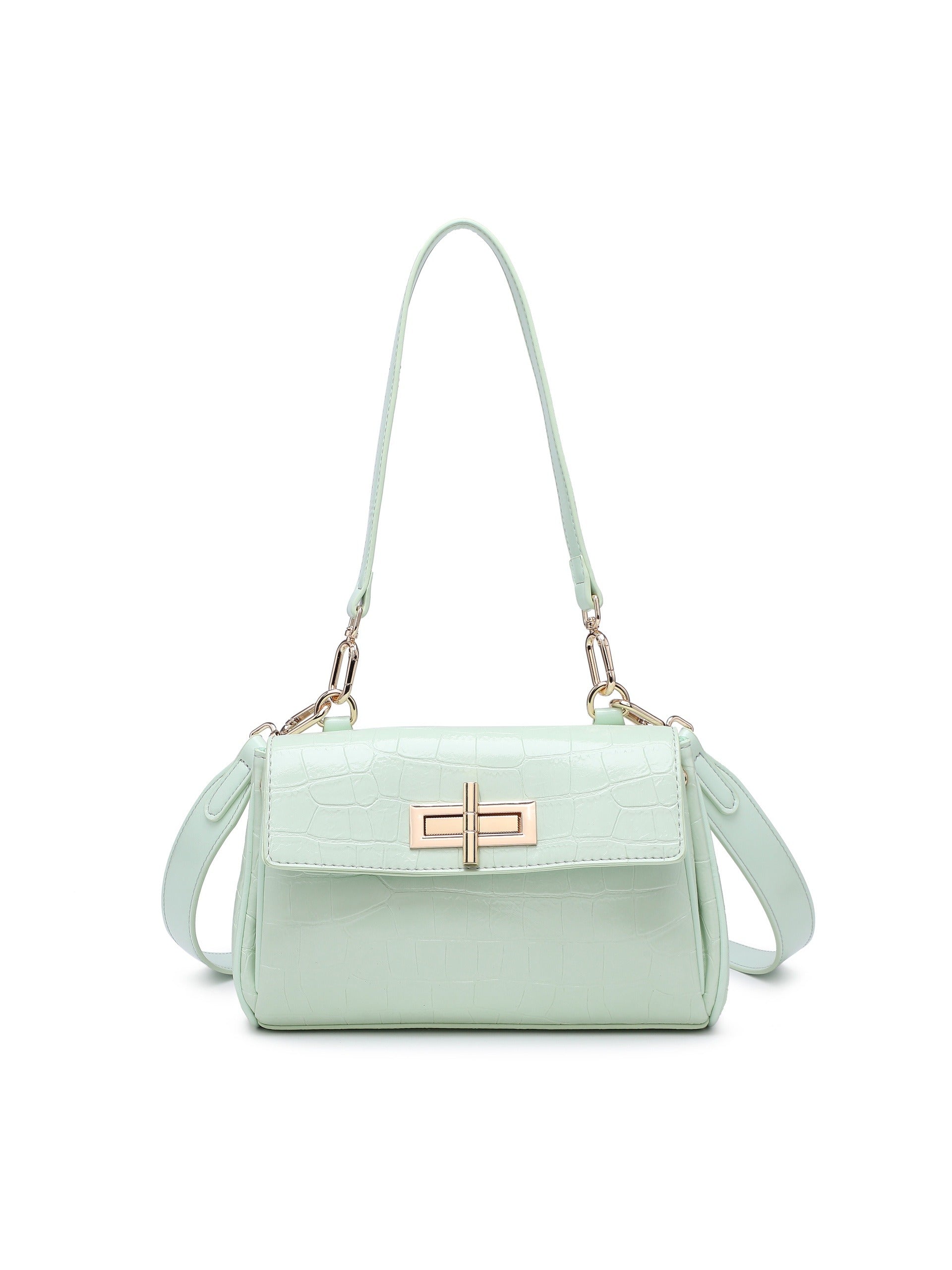 Borsa a Spalla in Pelle Vegana Verde