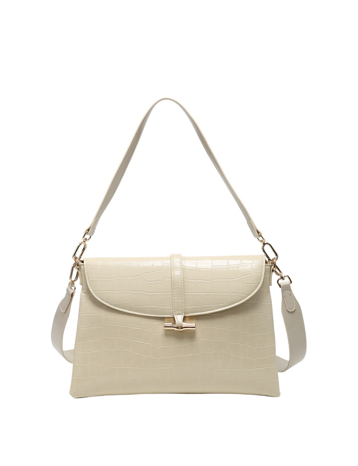 Borsa a Mano in Pelle Vegana Beige