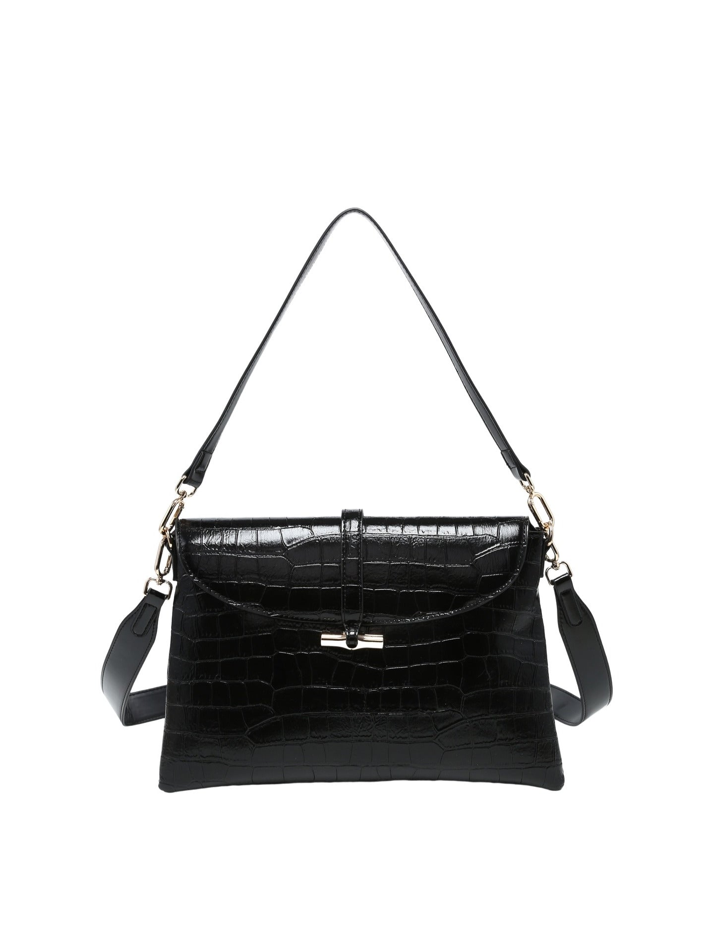 Borsa a Mano in Pelle Vegana Nero