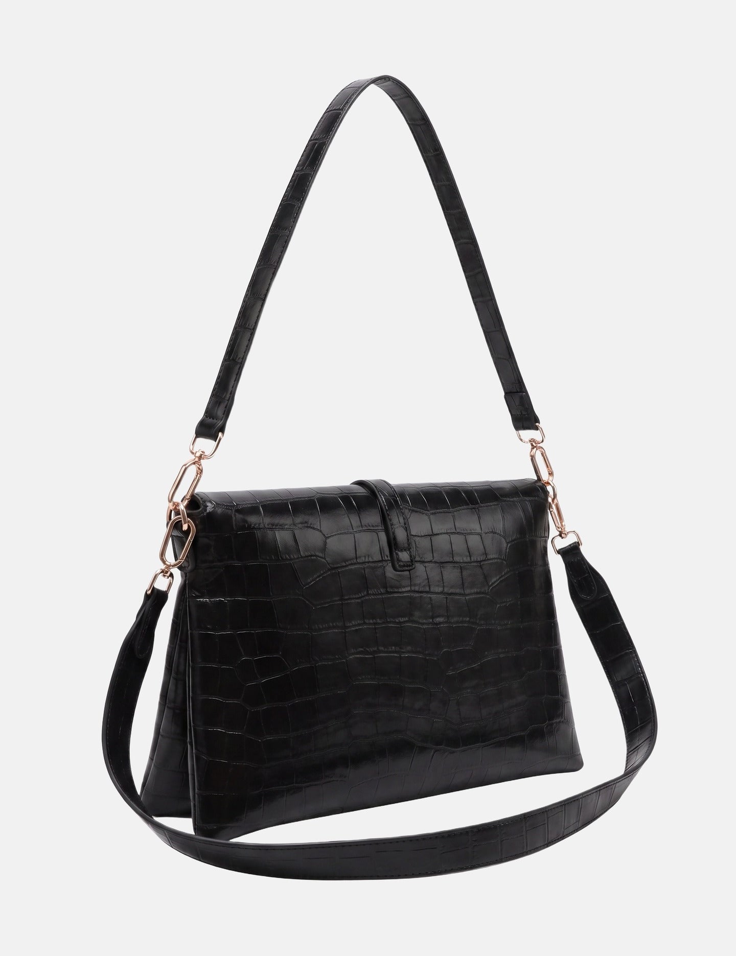 Borsa a Mano in Pelle Vegana Nero